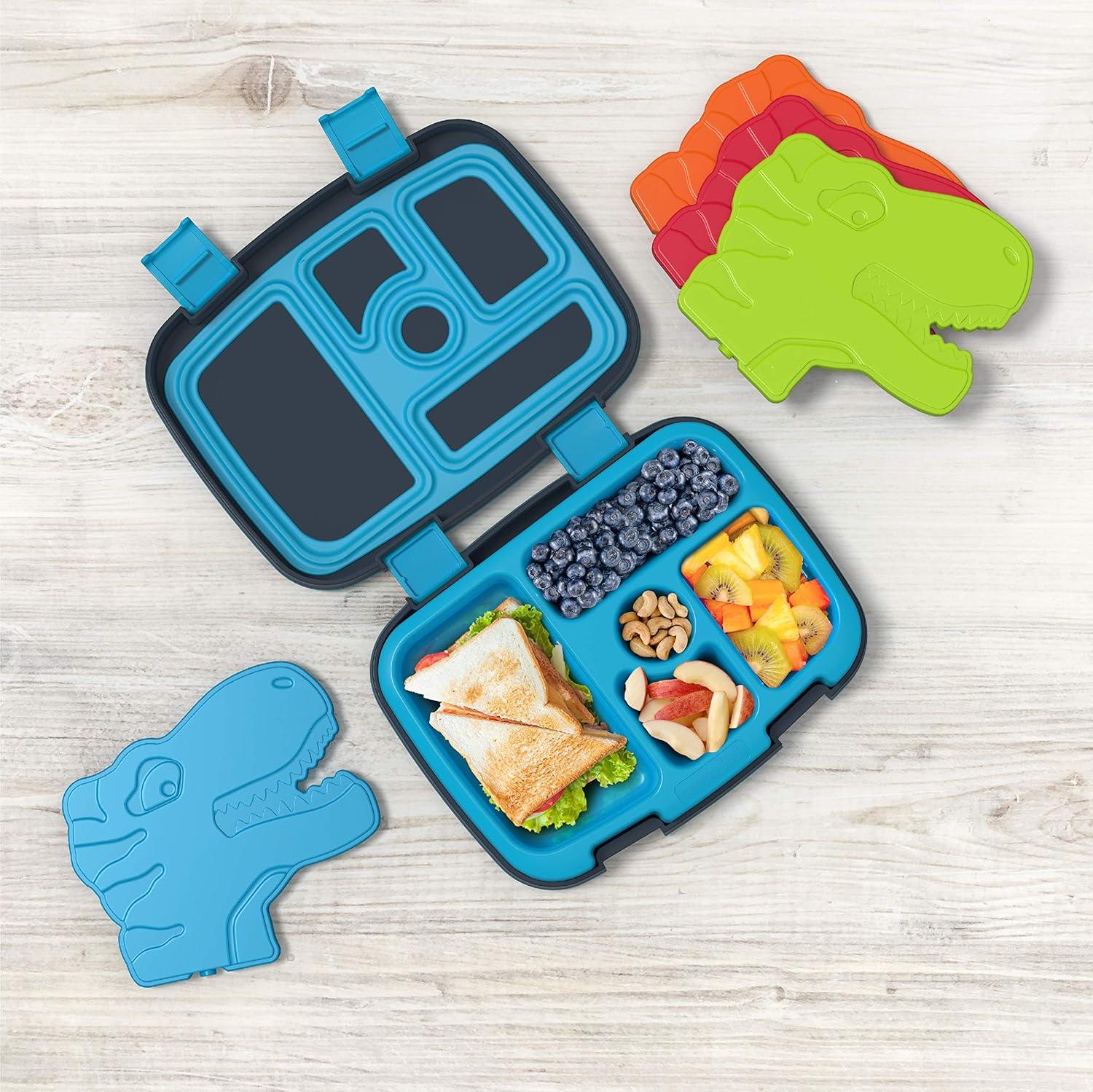 imageBentgo Buddies Reusable Ice Packs  Slim for Lunch Boxes Bags and Coolers Multicolored 4Pack UnicornDinosaur