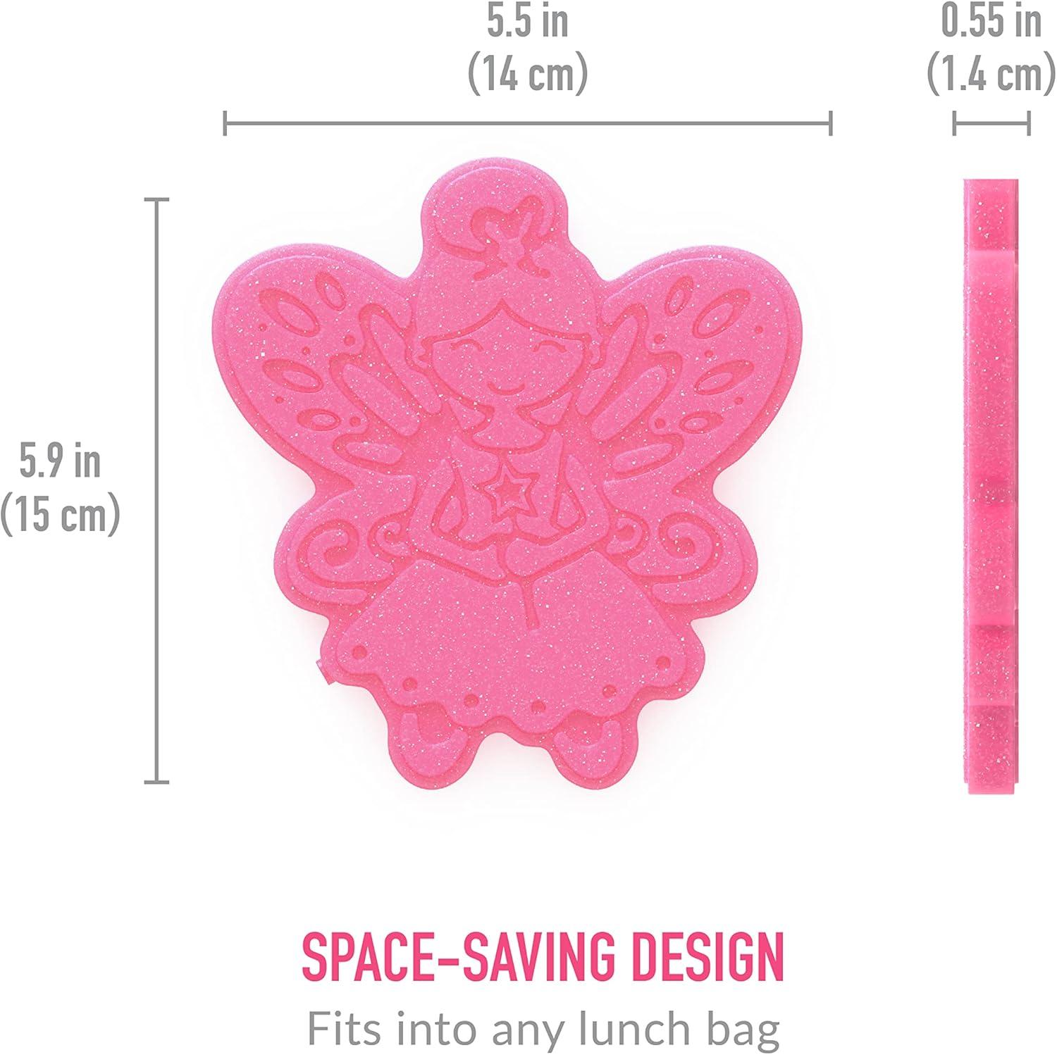 imageBentgo Buddies Reusable Ice Packs  Slim for Lunch Boxes Bags and Coolers Multicolored 4Pack UnicornGlitter Edition  Fairy