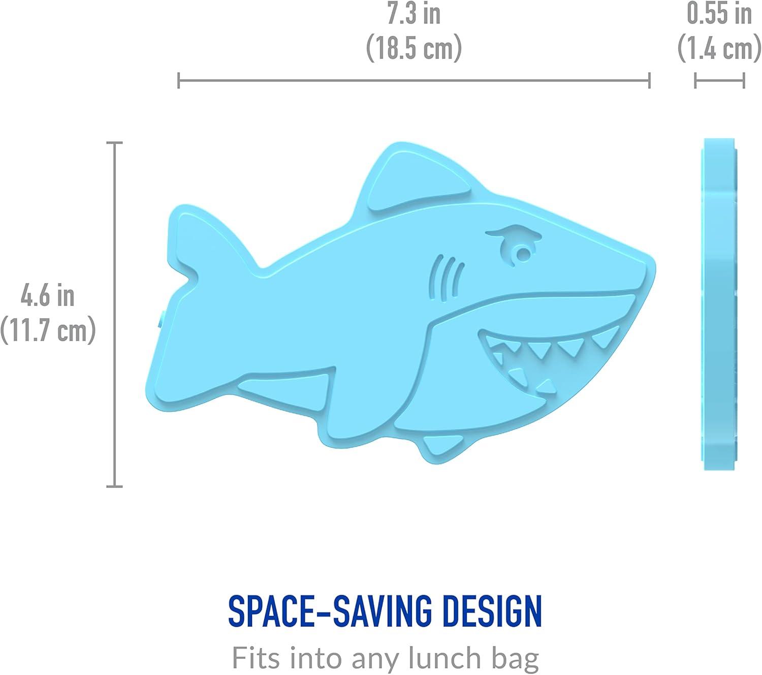 imageBentgo Buddies Reusable Ice Packs  Slim for Lunch Boxes Bags and Coolers Multicolored 4Pack UnicornShark