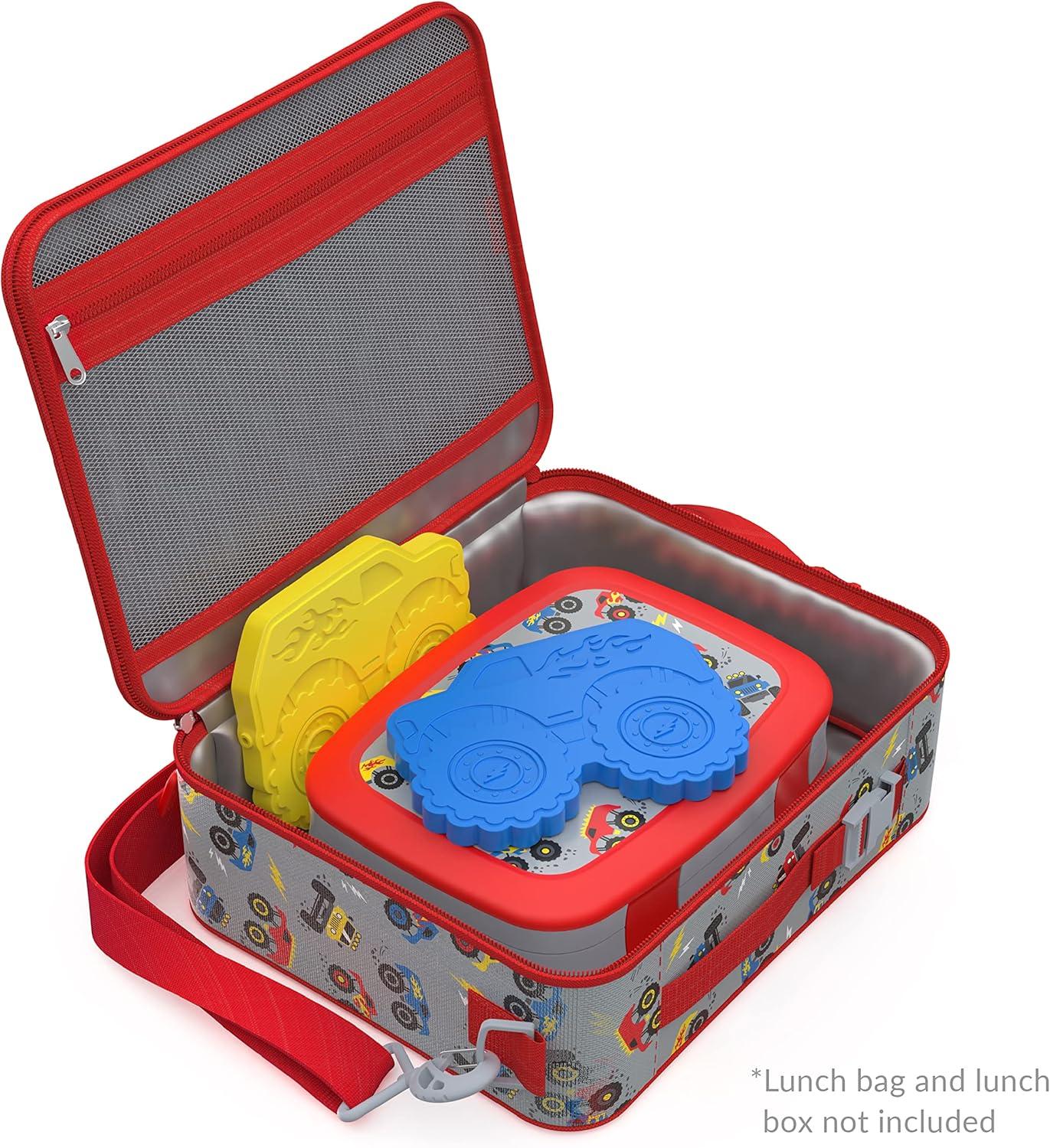 imageBentgo Buddies Reusable Ice Packs  Slim for Lunch Boxes Bags and Coolers Multicolored 4Pack UnicornTruck