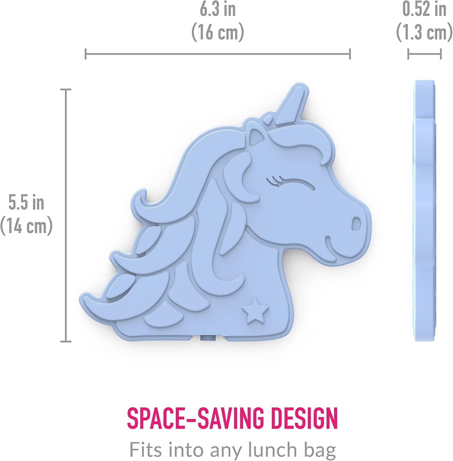 imageBentgo Buddies Reusable Ice Packs  Slim for Lunch Boxes Bags and Coolers Multicolored 4Pack UnicornUnicorn