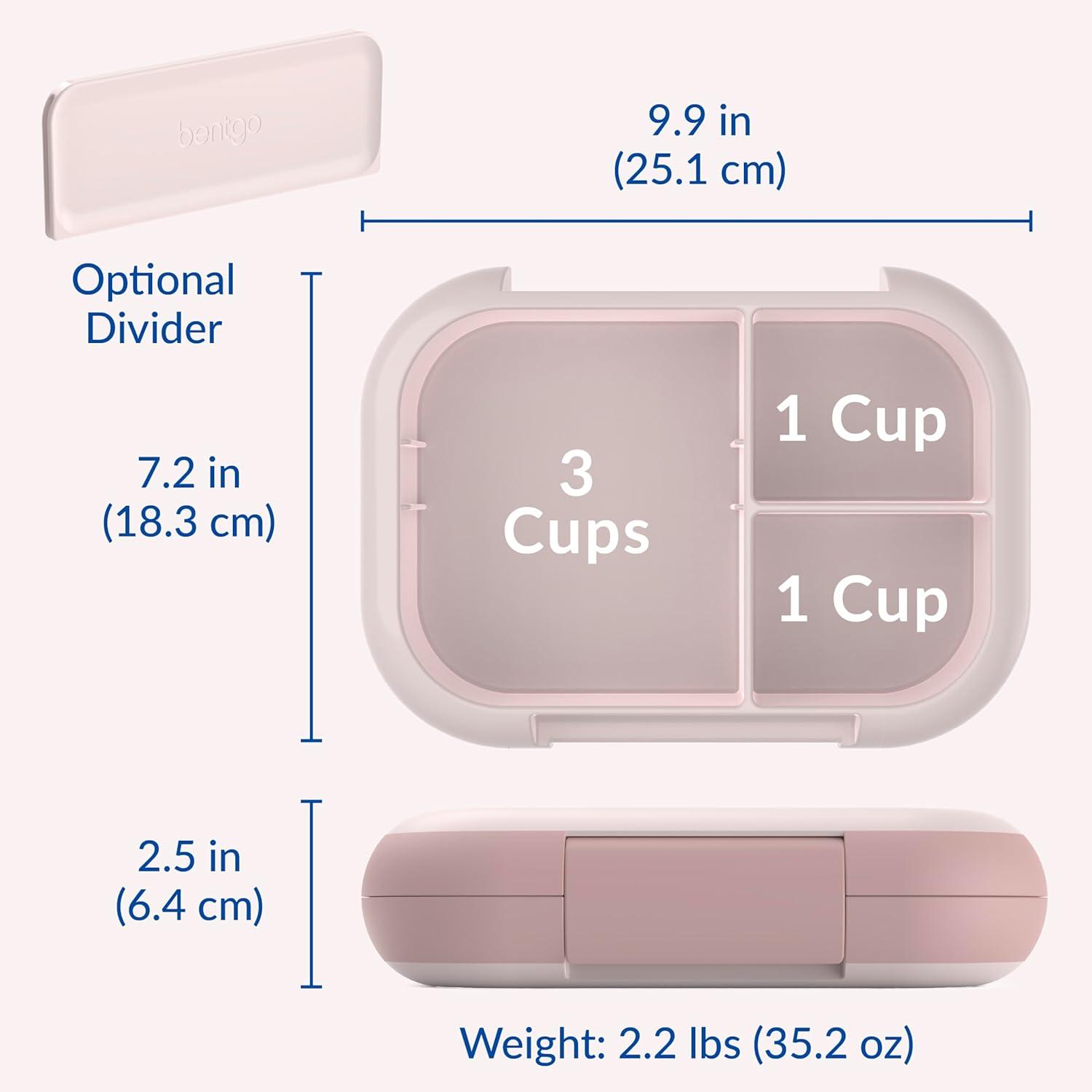 imageBentgo Chill Max LeakProof XL Lunch Box  Included Ice Pack Keeps Food Cold 5Cup Capacity for Ages 8 3 or 4 Compartment Bento Box BPAFree Dishwasher Safe Pink Cloud ampamp BlushPink Cloud  Blush
