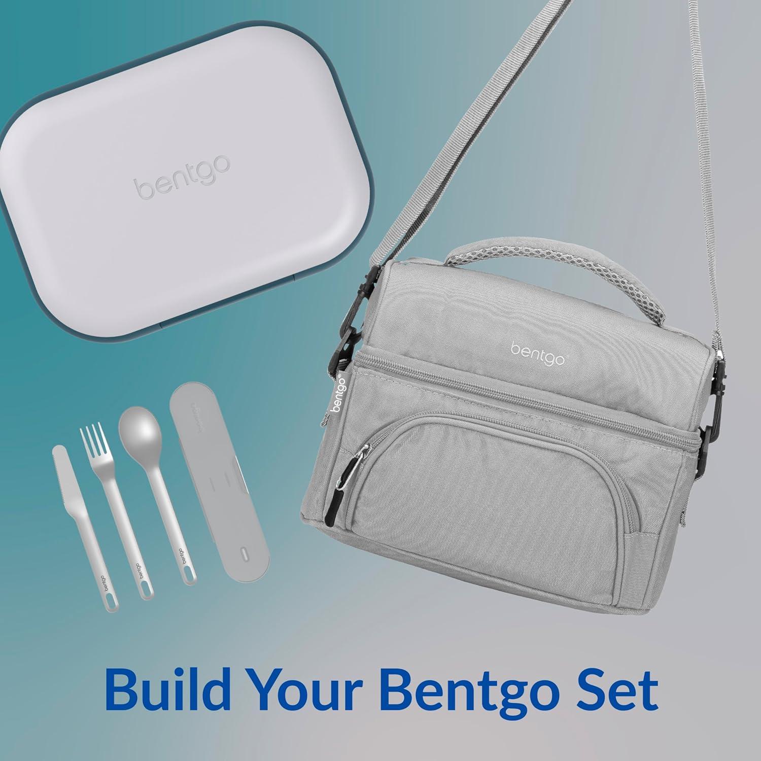 imageBentgo Chill Max LeakProof XL Lunch Box  Included Ice Pack Keeps Food Cold 5Cup Capacity for Ages 8 3 or 4 Compartment Bento Box BPAFree Dishwasher Safe Pink Cloud ampamp BlushFog  Deep Teal