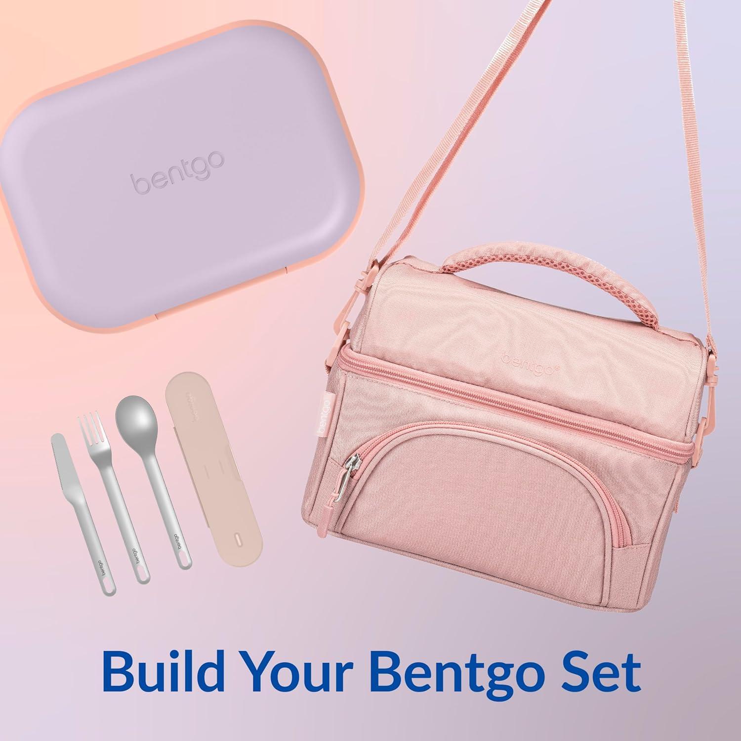 imageBentgo Chill Max LeakProof XL Lunch Box  Included Ice Pack Keeps Food Cold 5Cup Capacity for Ages 8 3 or 4 Compartment Bento Box BPAFree Dishwasher Safe Pink Cloud ampamp BlushLavender  Peach Blossom