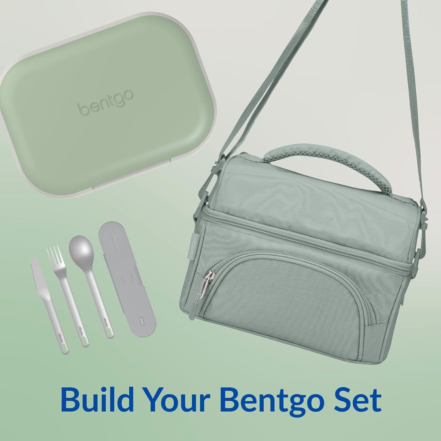 imageBentgo Chill Max LeakProof XL Lunch Box  Included Ice Pack Keeps Food Cold 5Cup Capacity for Ages 8 3 or 4 Compartment Bento Box BPAFree Dishwasher Safe Pink Cloud ampamp BlushClay Green  Gray