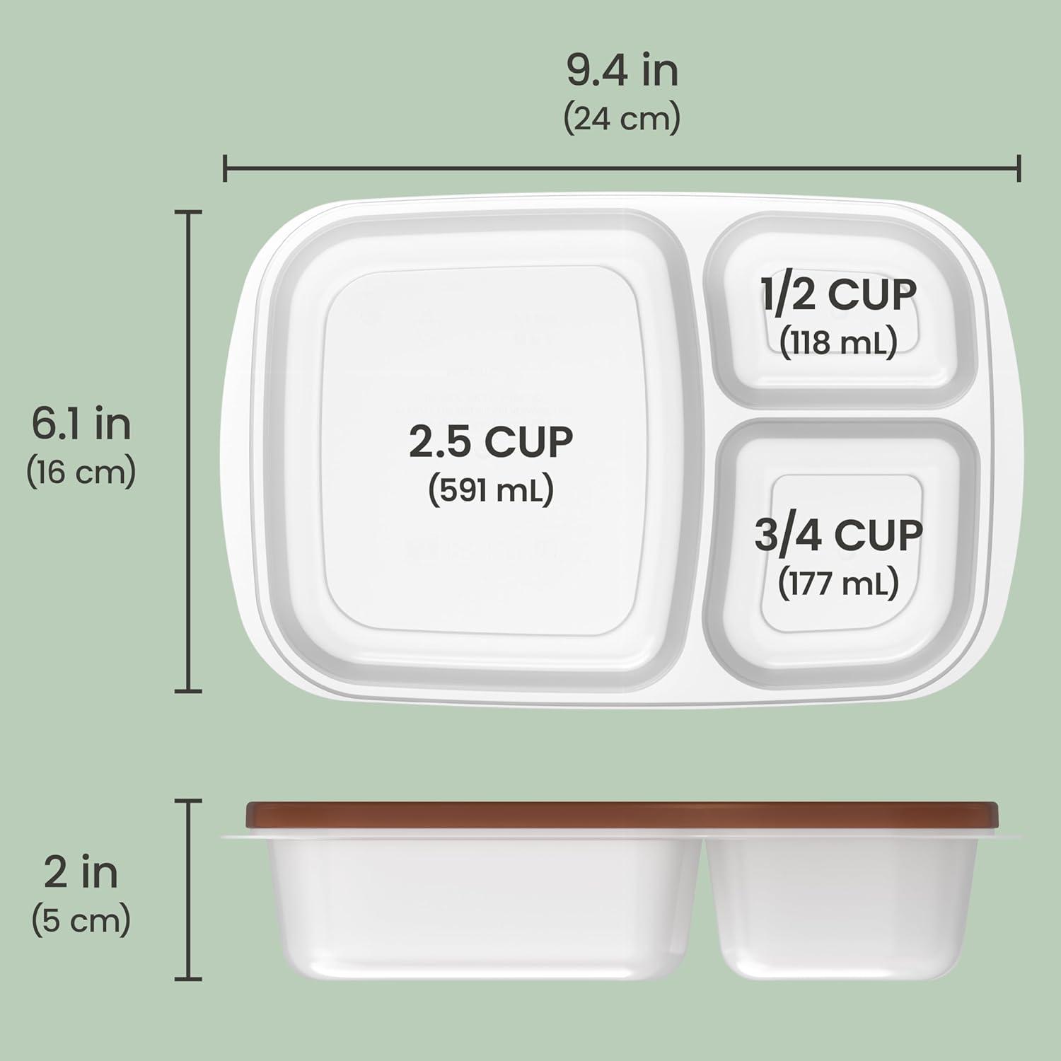 imageBentgo Easyboxes  Original Stackable Lunch Boxes  Reusable 3Compartment Food Containers for Kids and Adults  Bento Lunch Box for Meal Prep School ampamp Work  BPA Free Set of 4 ClassicEarth Tones