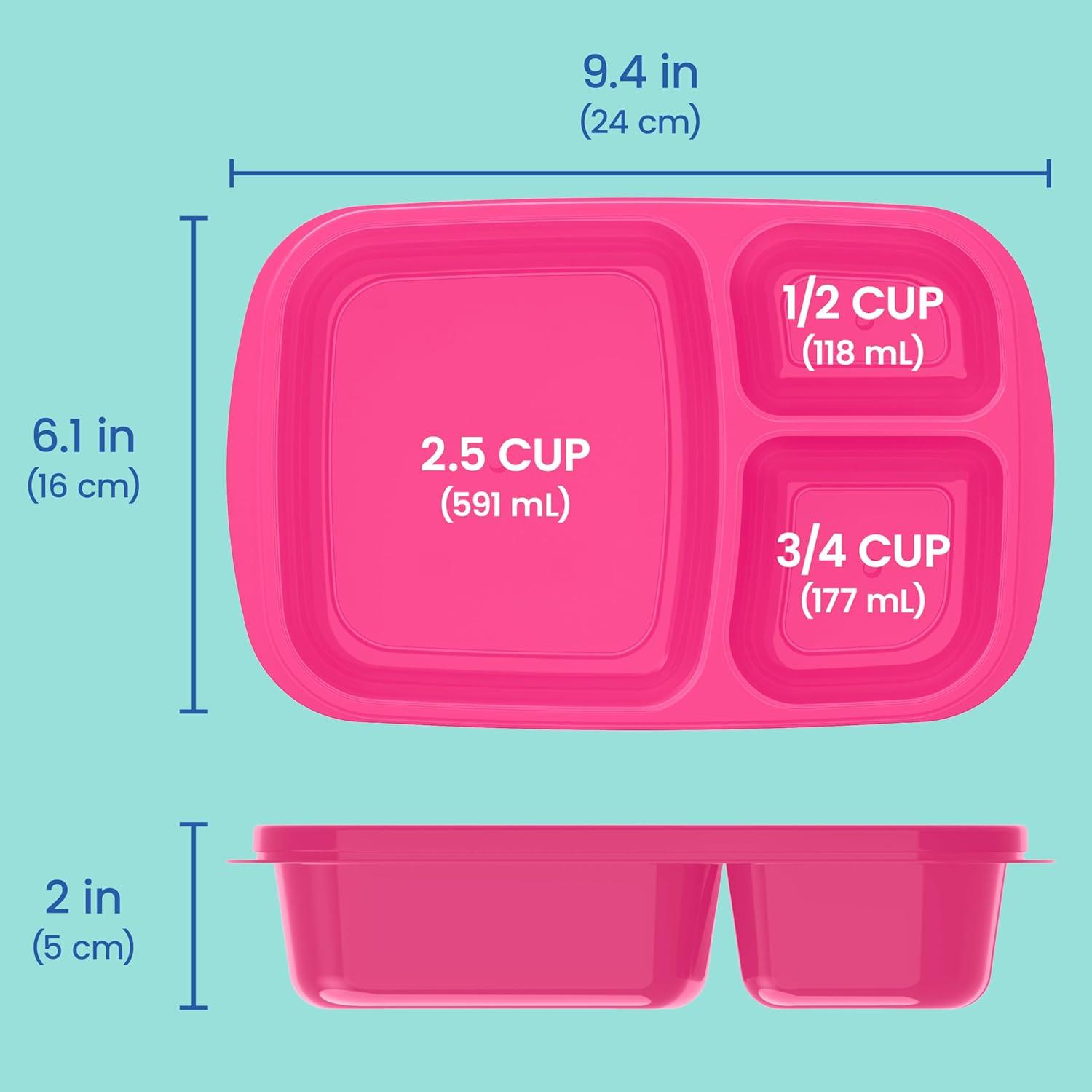 imageBentgo Easyboxes  Original Stackable Lunch Boxes  Reusable 3Compartment Food Containers for Kids and Adults  Bento Lunch Box for Meal Prep School ampamp Work  BPA Free Set of 4 ClassicJewel Brights