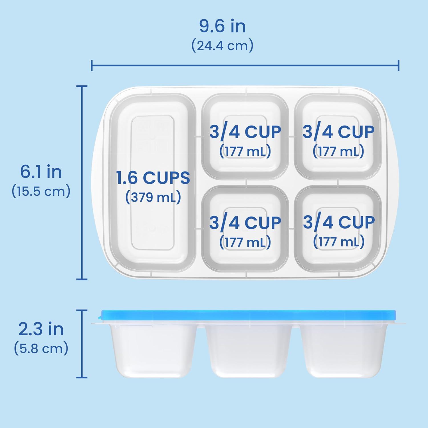 imageBentgo Easyboxes  Reusable 5Compartment Food Containers Stackable 8Piece Set 4 Trays ampamp 4 Lids BPAFree Food Storage for Meal Prep School ampamp Work Lunch Boxes wPatented Design Jewel BrightsClassic