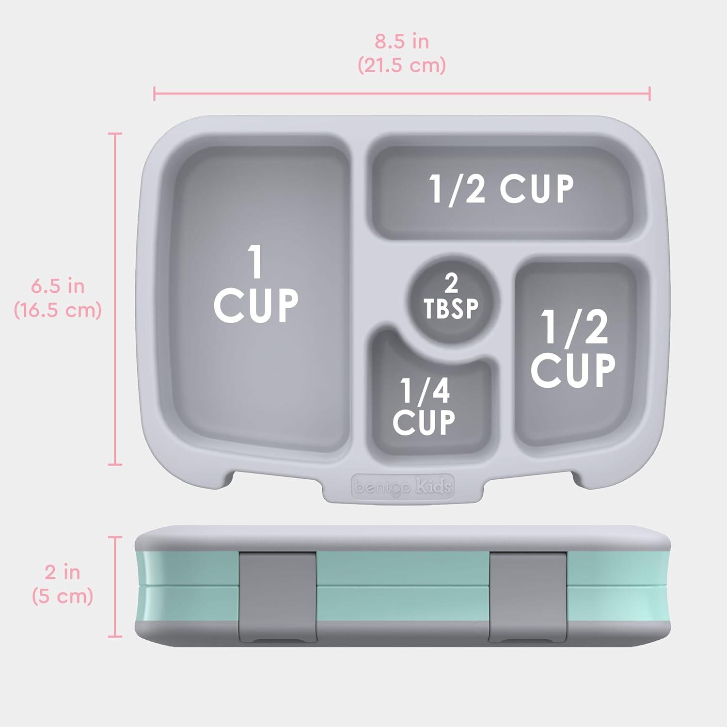 imageBentgo Kids 5Compartment LeakProof BentoStyle Lunch Box Whimsy ampamp Wonder Collection  Ideal for Ages 37 DropProof ampamp Durable Dishwasher Safe ampamp PFAS ampamp BPAFree Materials WavyPuppy Love