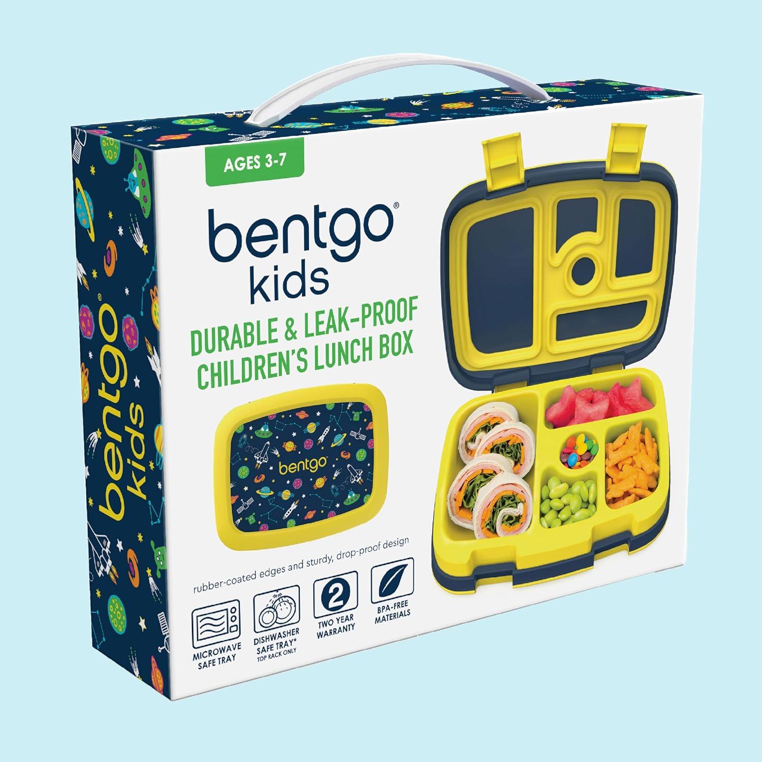 imageBentgo Kids 5Compartment LeakProof BentoStyle Lunch Box Whimsy ampamp Wonder Collection  Ideal for Ages 37 DropProof ampamp Durable Dishwasher Safe ampamp PFAS ampamp BPAFree Materials WavySpace