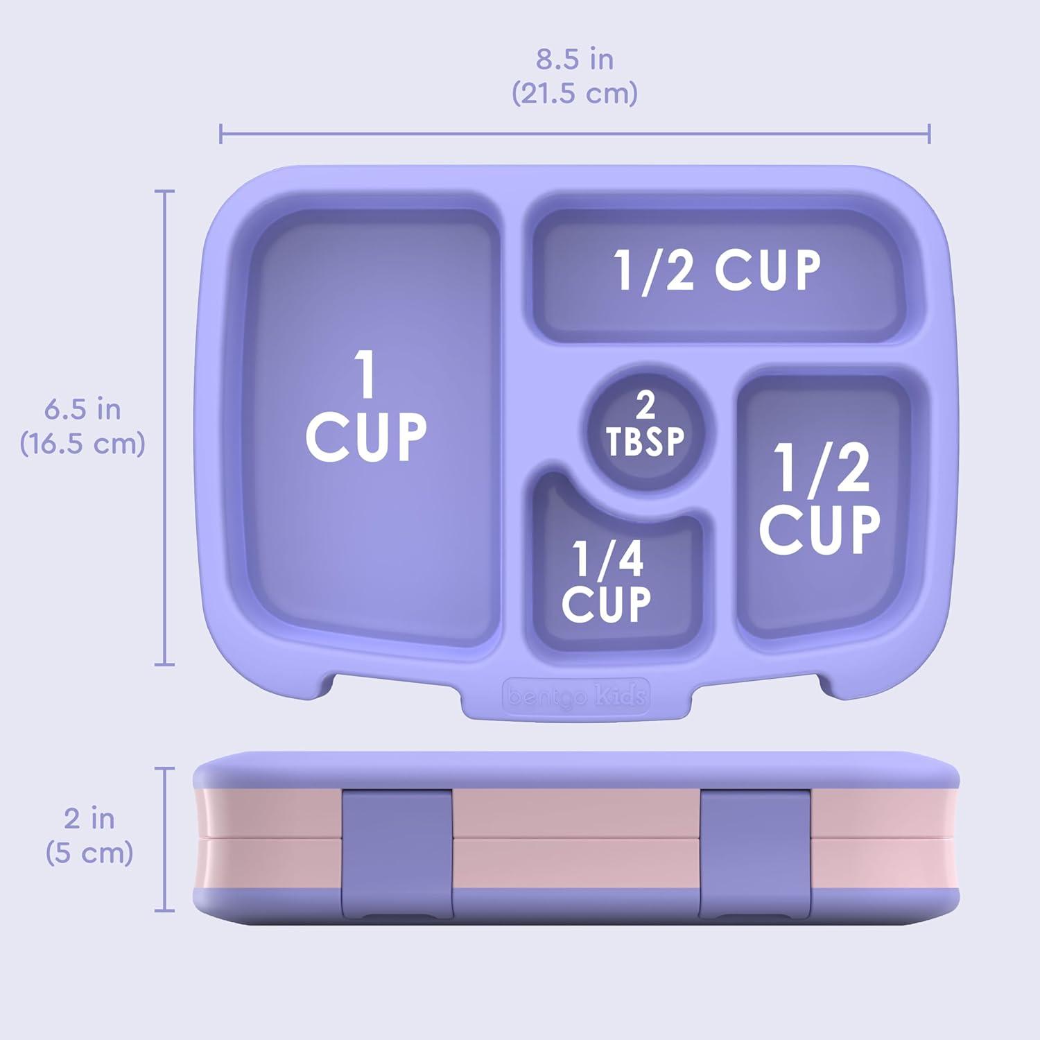 imageBentgo Kids 5Compartment LeakProof BentoStyle Lunch Box Whimsy ampamp Wonder Collection  Ideal for Ages 37 DropProof ampamp Durable Dishwasher Safe ampamp PFAS ampamp BPAFree Materials WavyCarousel Unicorns