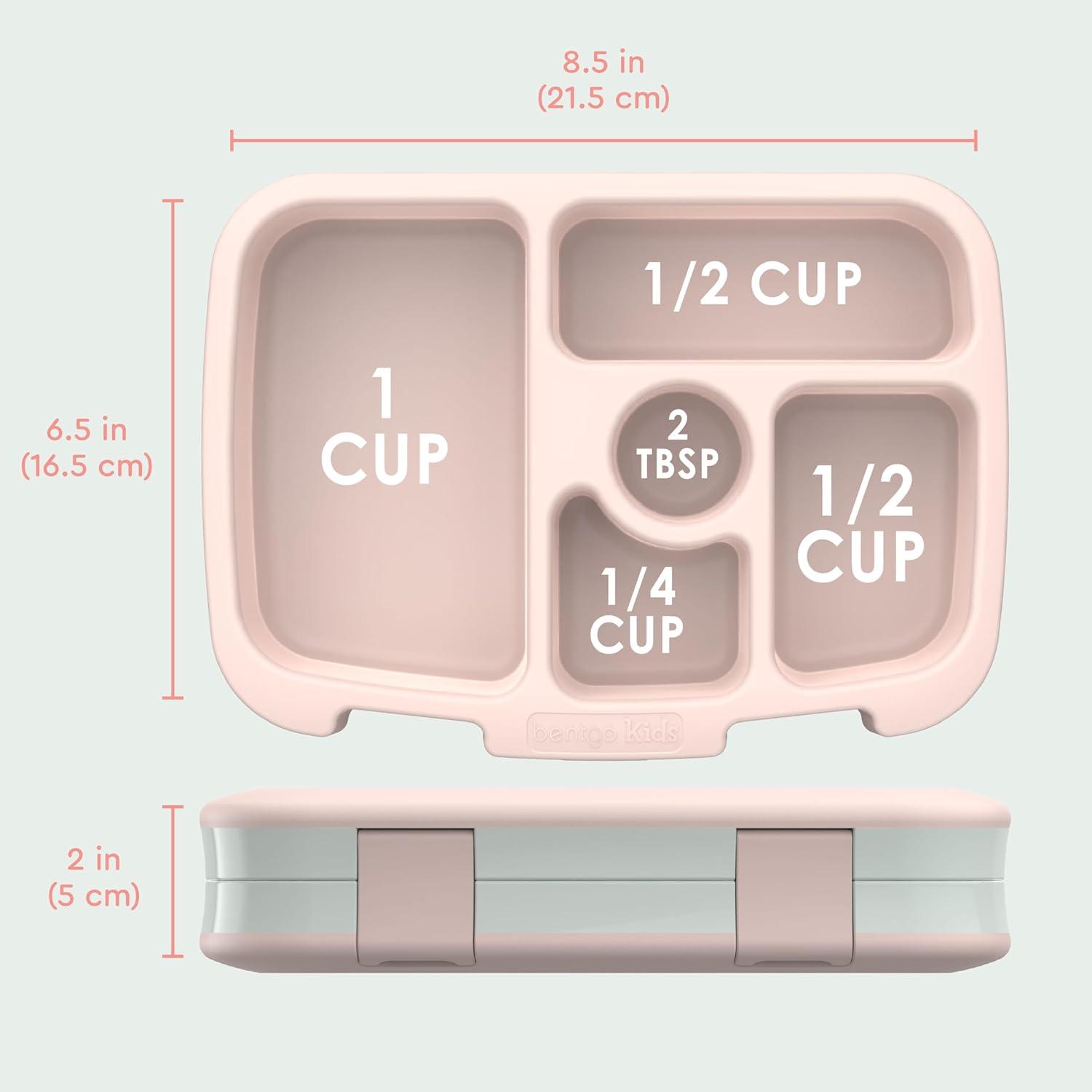 imageBentgo Kids 5Compartment LeakProof BentoStyle Lunch Box Whimsy ampamp Wonder Collection  Ideal for Ages 37 DropProof ampamp Durable Dishwasher Safe ampamp PFAS ampamp BPAFree Materials WavyNature Adventure