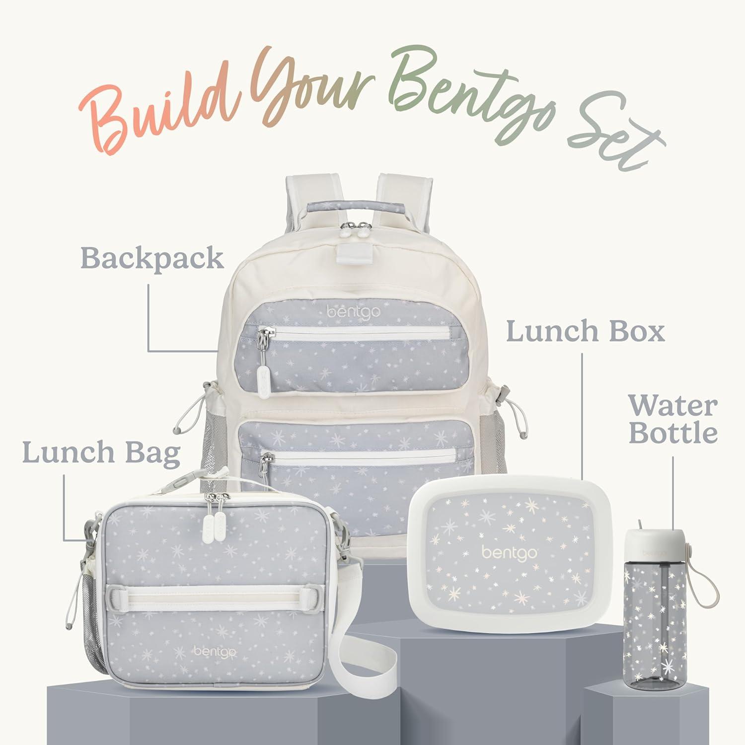 imageBentgo Kids 5Compartment LeakProof BentoStyle Lunch Box Whimsy ampamp Wonder Collection  Ideal for Ages 37 DropProof ampamp Durable Dishwasher Safe ampamp PFAS ampamp BPAFree Materials WavyStarry Sprinkle