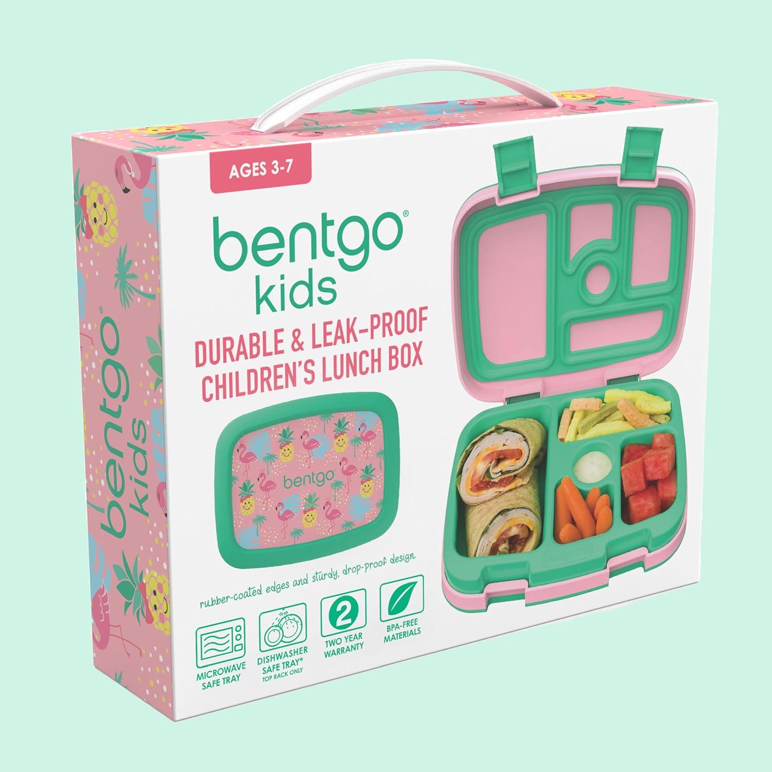 imageBentgo Kids 5Compartment LeakProof BentoStyle Lunch Box Whimsy ampamp Wonder Collection  Ideal for Ages 37 DropProof ampamp Durable Dishwasher Safe ampamp PFAS ampamp BPAFree Materials WavyTropical