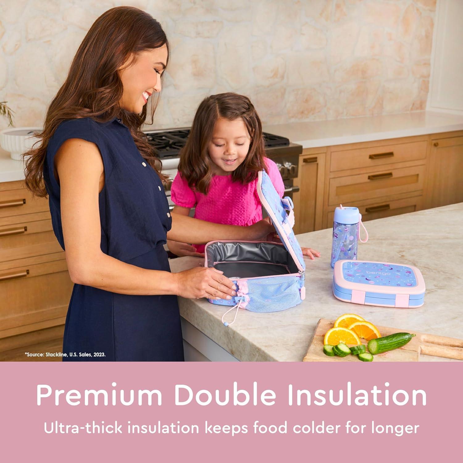 imageBentgo Kids 5Compartment LeakProof BentoStyle Lunch Box Whimsy ampamp Wonder Collection  Ideal for Ages 37 DropProof ampamp Durable Dishwasher Safe ampamp PFAS ampamp BPAFree Materials WavyTrains