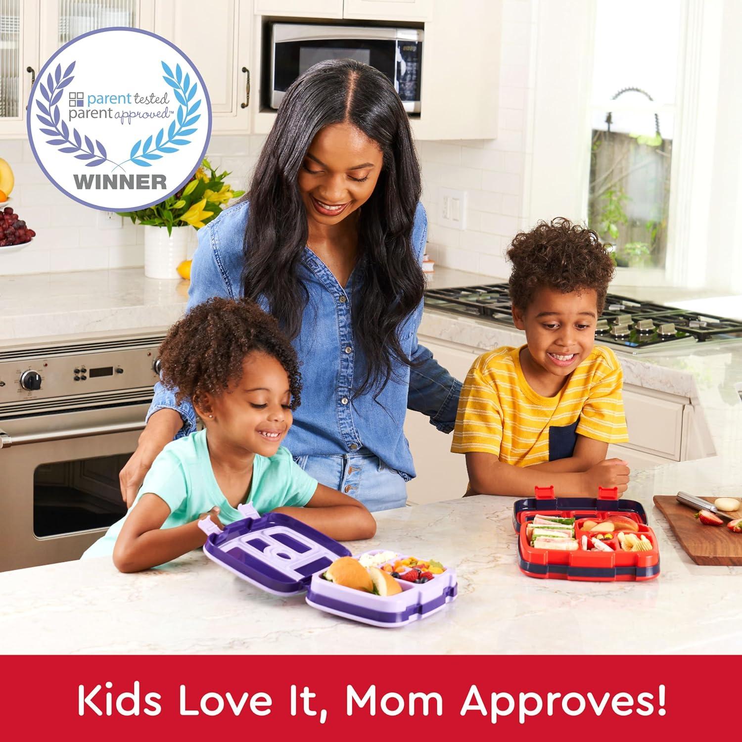 imageBentgo Kids 5Compartment LeakProof BentoStyle Lunch Box Whimsy ampamp Wonder Collection  Ideal for Ages 37 DropProof ampamp Durable Dishwasher Safe ampamp PFAS ampamp BPAFree Materials WavyRocket