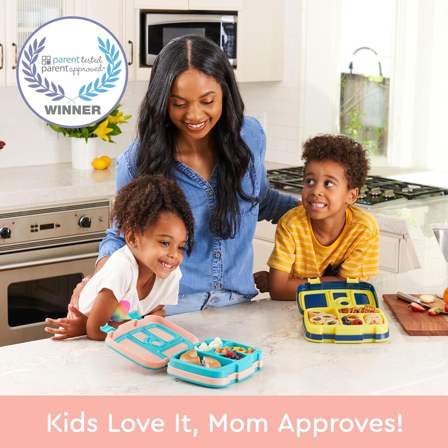 imageBentgo Kids 5Compartment LeakProof BentoStyle Lunch Box Whimsy ampamp Wonder Collection  Ideal for Ages 37 DropProof ampamp Durable Dishwasher Safe ampamp PFAS ampamp BPAFree Materials WavyLlamas