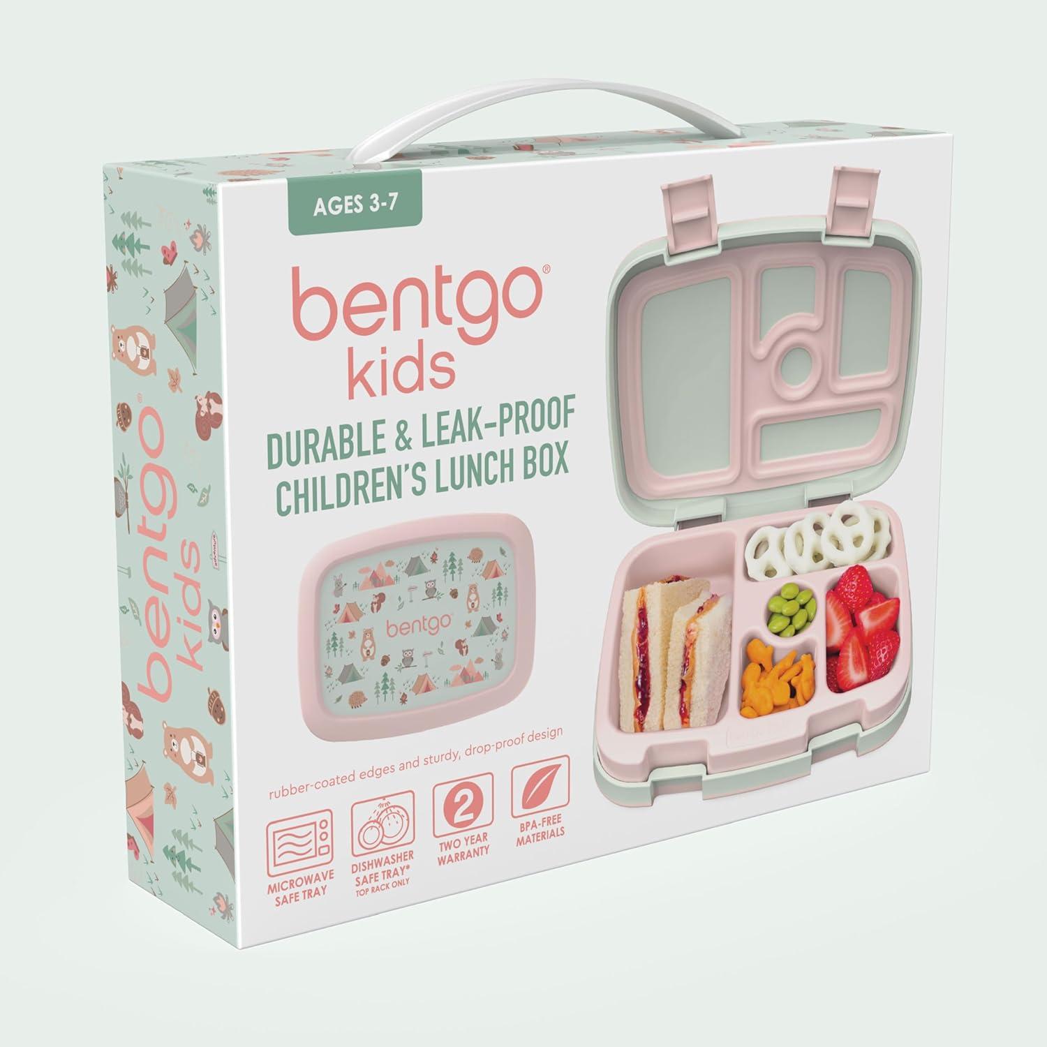 imageBentgo Kids 5Compartment LeakProof BentoStyle Lunch Box Whimsy ampamp Wonder Collection  Ideal for Ages 37 DropProof ampamp Durable Dishwasher Safe ampamp PFAS ampamp BPAFree Materials WavyNature Adventure