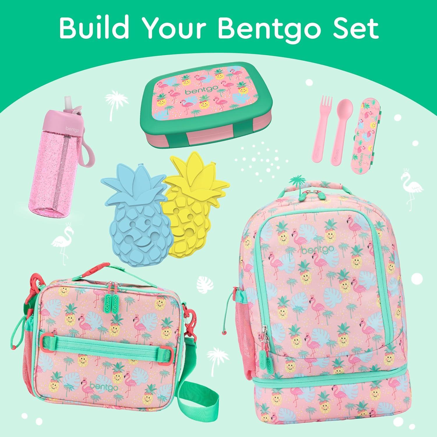 imageBentgo Kids 5Compartment LeakProof BentoStyle Lunch Box Whimsy ampamp Wonder Collection  Ideal for Ages 37 DropProof ampamp Durable Dishwasher Safe ampamp PFAS ampamp BPAFree Materials WavyTropical