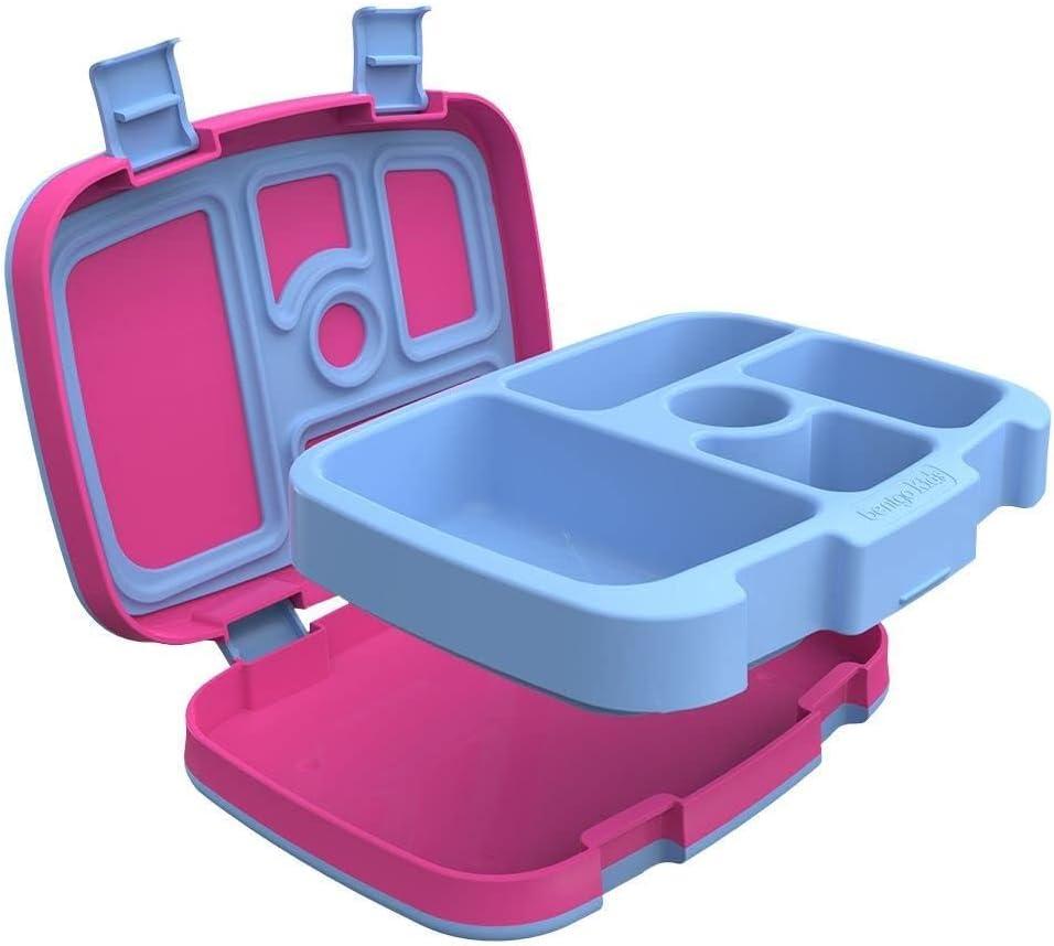 imageBentgo Kids 5Compartment LeakProof BentoStyle Lunch Box Whimsy ampamp Wonder Collection  Ideal for Ages 37 DropProof ampamp Durable Dishwasher Safe ampamp PFAS ampamp BPAFree Materials WavyRainbows and Butterflies