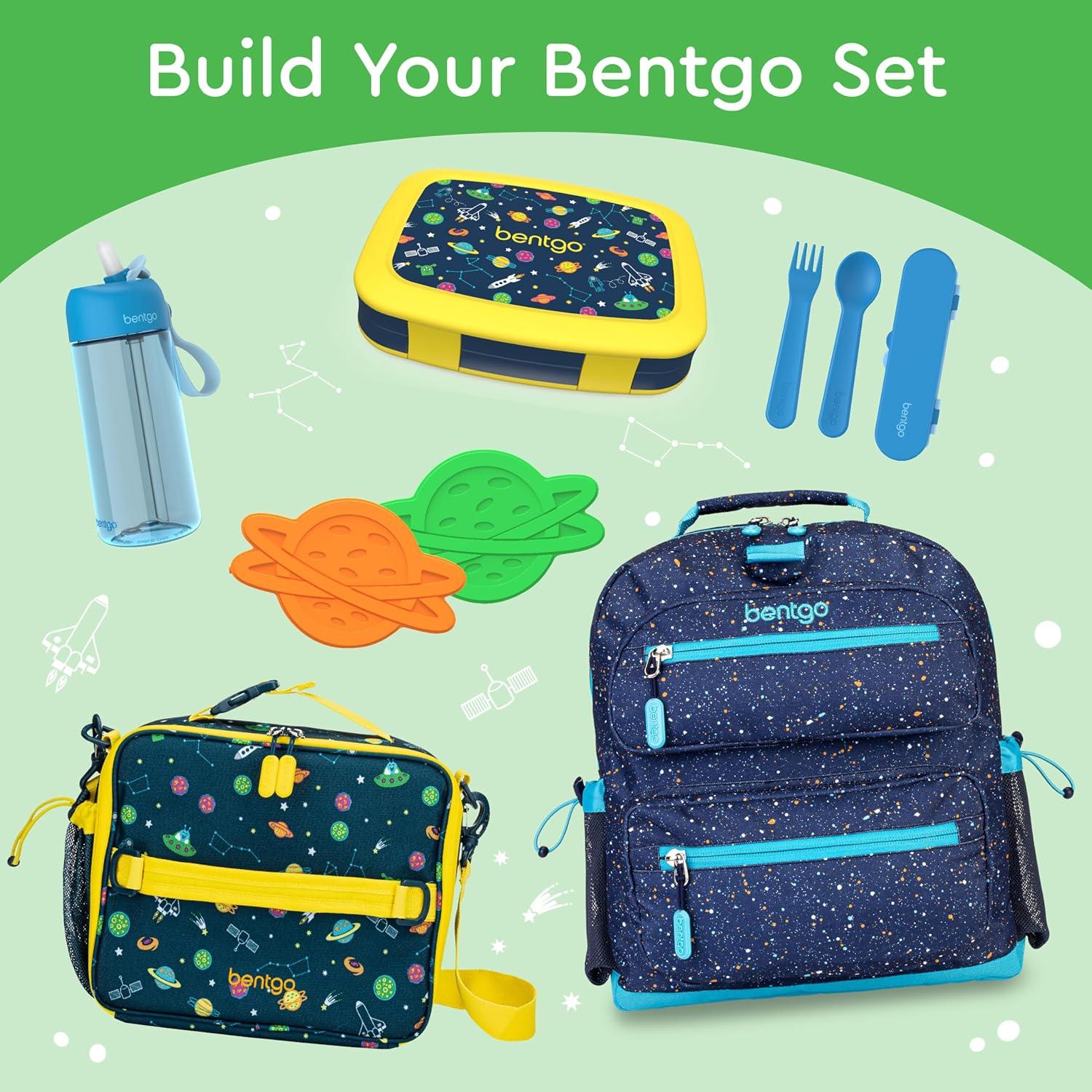 imageBentgo Kids 5Compartment LeakProof BentoStyle Lunch Box Whimsy ampamp Wonder Collection  Ideal for Ages 37 DropProof ampamp Durable Dishwasher Safe ampamp PFAS ampamp BPAFree Materials WavySpace