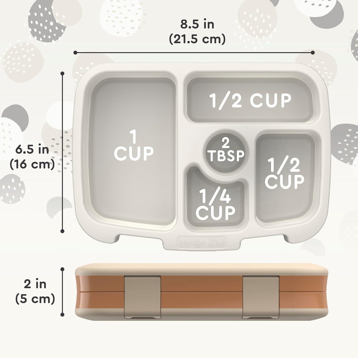 imageBentgo Kids 5Compartment LeakProof BentoStyle Lunch Box Whimsy ampamp Wonder Collection  Ideal for Ages 37 DropProof ampamp Durable Dishwasher Safe ampamp PFAS ampamp BPAFree Materials WavySpots  Dots