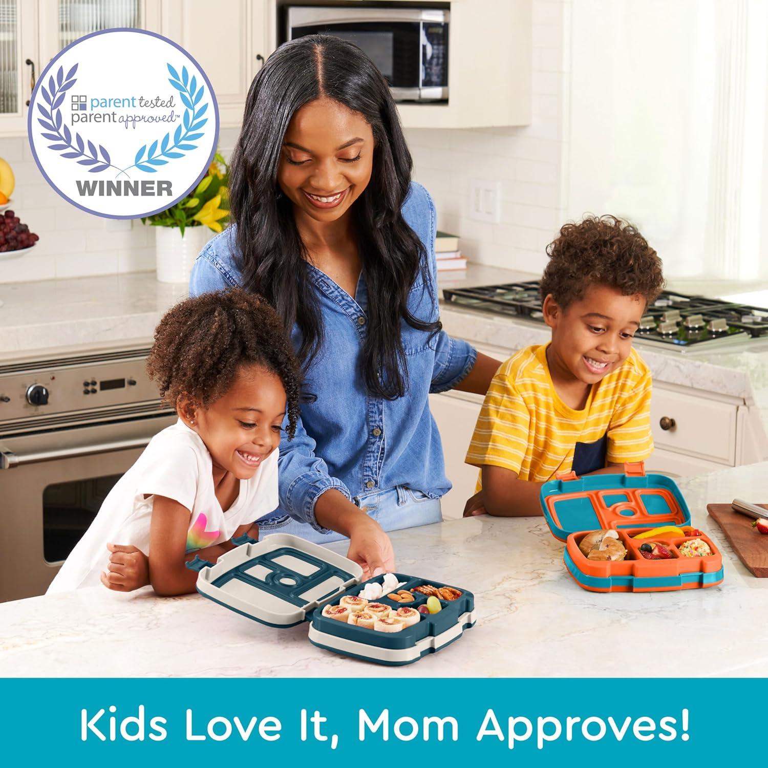 imageBentgo Kids 5Compartment LeakProof BentoStyle Lunch Box Whimsy ampamp Wonder Collection  Ideal for Ages 37 DropProof ampamp Durable Dishwasher Safe ampamp PFAS ampamp BPAFree Materials WavyPlanes