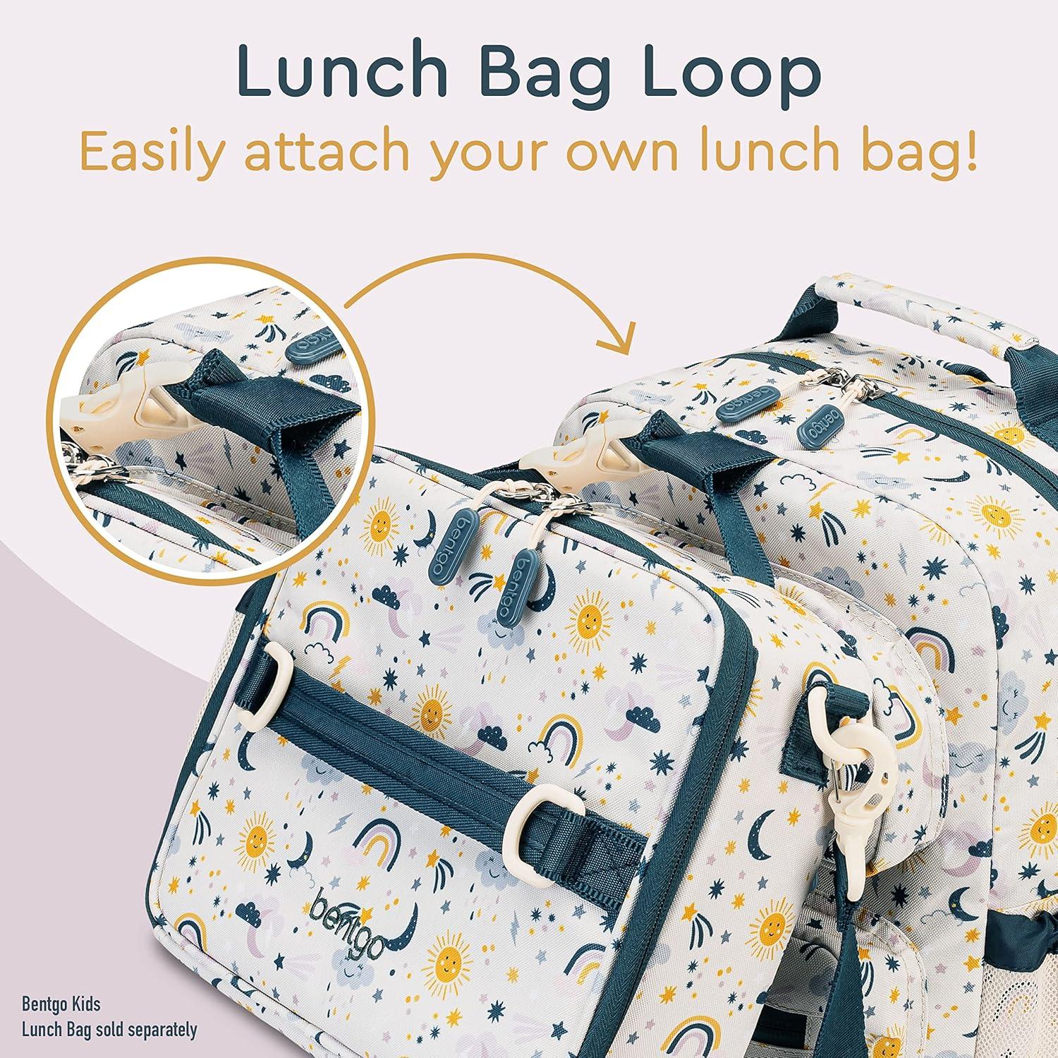 imageBentgo Kids Backpack Whimsy ampamp Wonder Collection  Lightweight 14 for School Travel ampamp Daycare  Ideal for Kids 4 Durable ampamp WaterResistant Roomy Interior Loop for Lunch Bag Checker GradientFriendly Skies