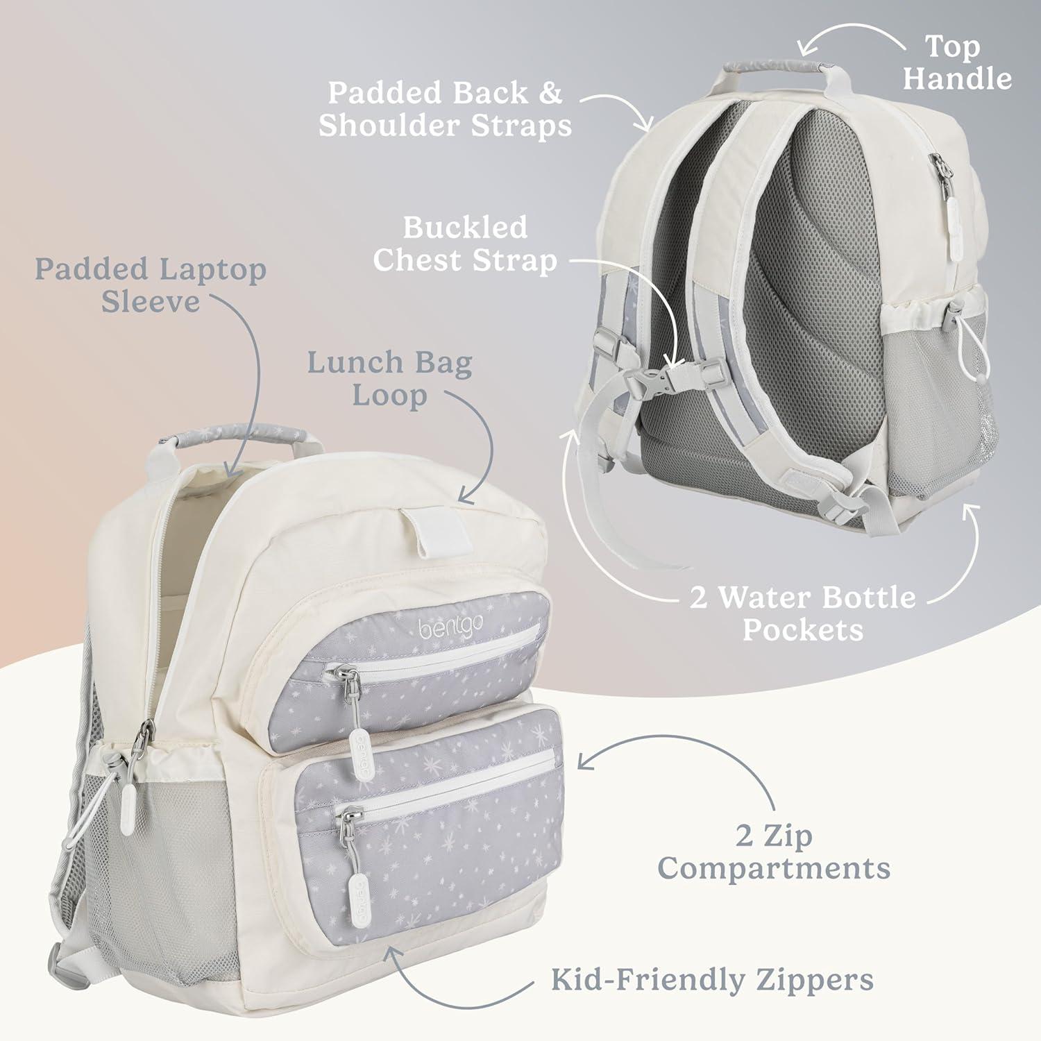 imageBentgo Kids Backpack Whimsy ampamp Wonder Collection  Lightweight 14 for School Travel ampamp Daycare  Ideal for Kids 4 Durable ampamp WaterResistant Roomy Interior Loop for Lunch Bag Checker GradientStarry Sprinkle