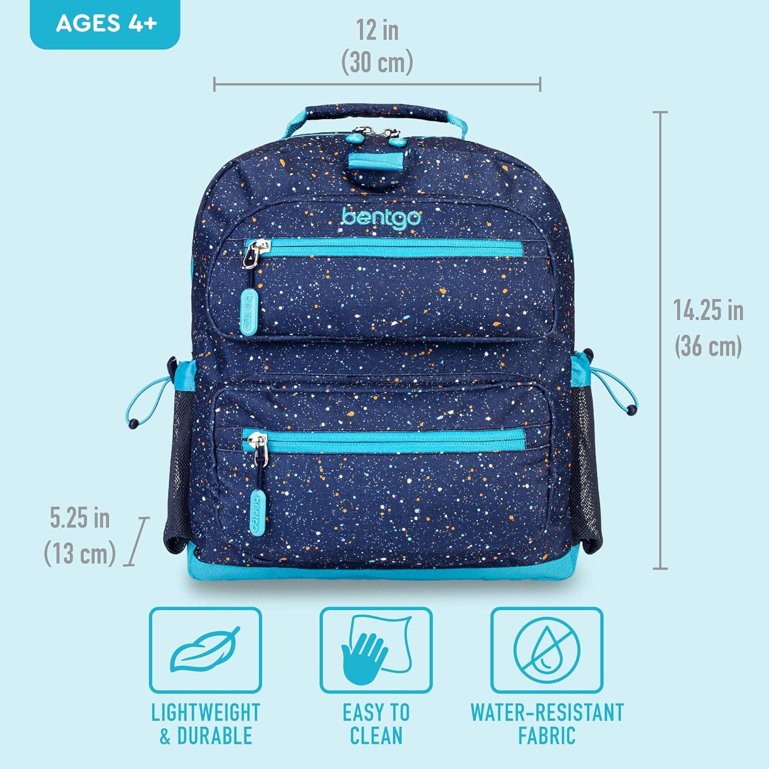 imageBentgo Kids Backpack Whimsy ampamp Wonder Collection  Lightweight 14 for School Travel ampamp Daycare  Ideal for Kids 4 Durable ampamp WaterResistant Roomy Interior Loop for Lunch Bag Checker GradientConfetti Edition  Abyss Blue