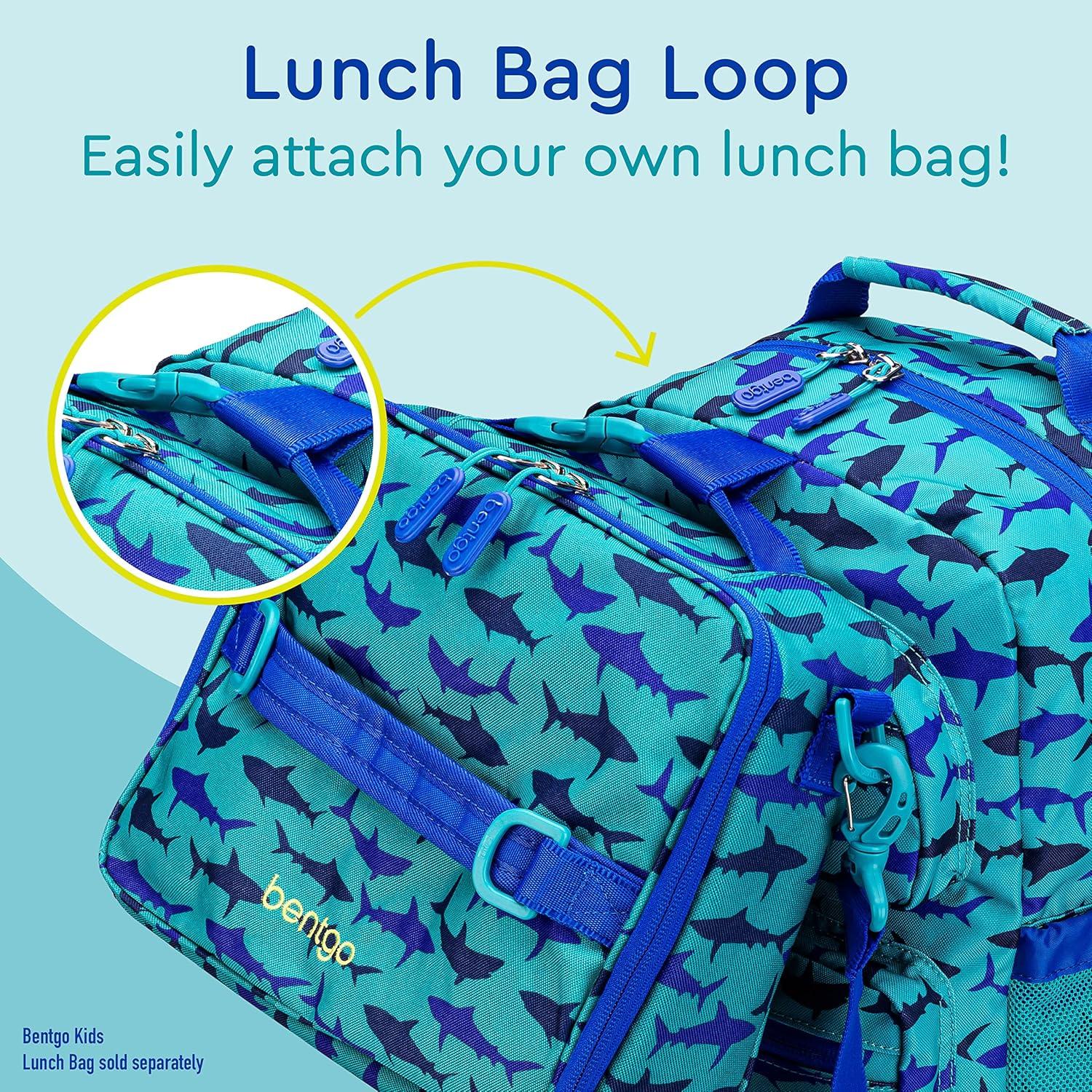 imageBentgo Kids Backpack Whimsy ampamp Wonder Collection  Lightweight 14 for School Travel ampamp Daycare  Ideal for Kids 4 Durable ampamp WaterResistant Roomy Interior Loop for Lunch Bag Checker GradientShark