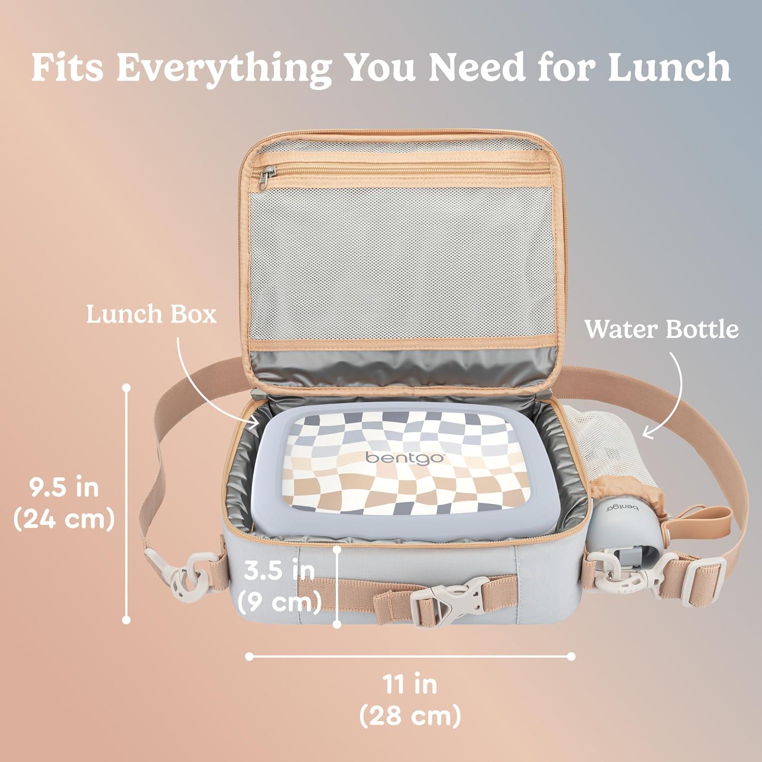 imageBentgo Kids Lunch Bag Whimsy ampamp Wonder Collection  Durable DoubleInsulated Lunch Bag for Kids 3 Holds Lunch BoxWater BottleSnacks WaterResistant Fabric ampamp Zip Pockets Starry SprinkleChecker Gradient