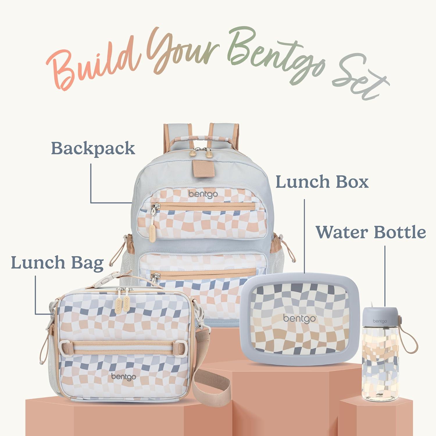 imageBentgo Kids Lunch Bag Whimsy ampamp Wonder Collection  Durable DoubleInsulated Lunch Bag for Kids 3 Holds Lunch BoxWater BottleSnacks WaterResistant Fabric ampamp Zip Pockets Starry SprinkleChecker Gradient