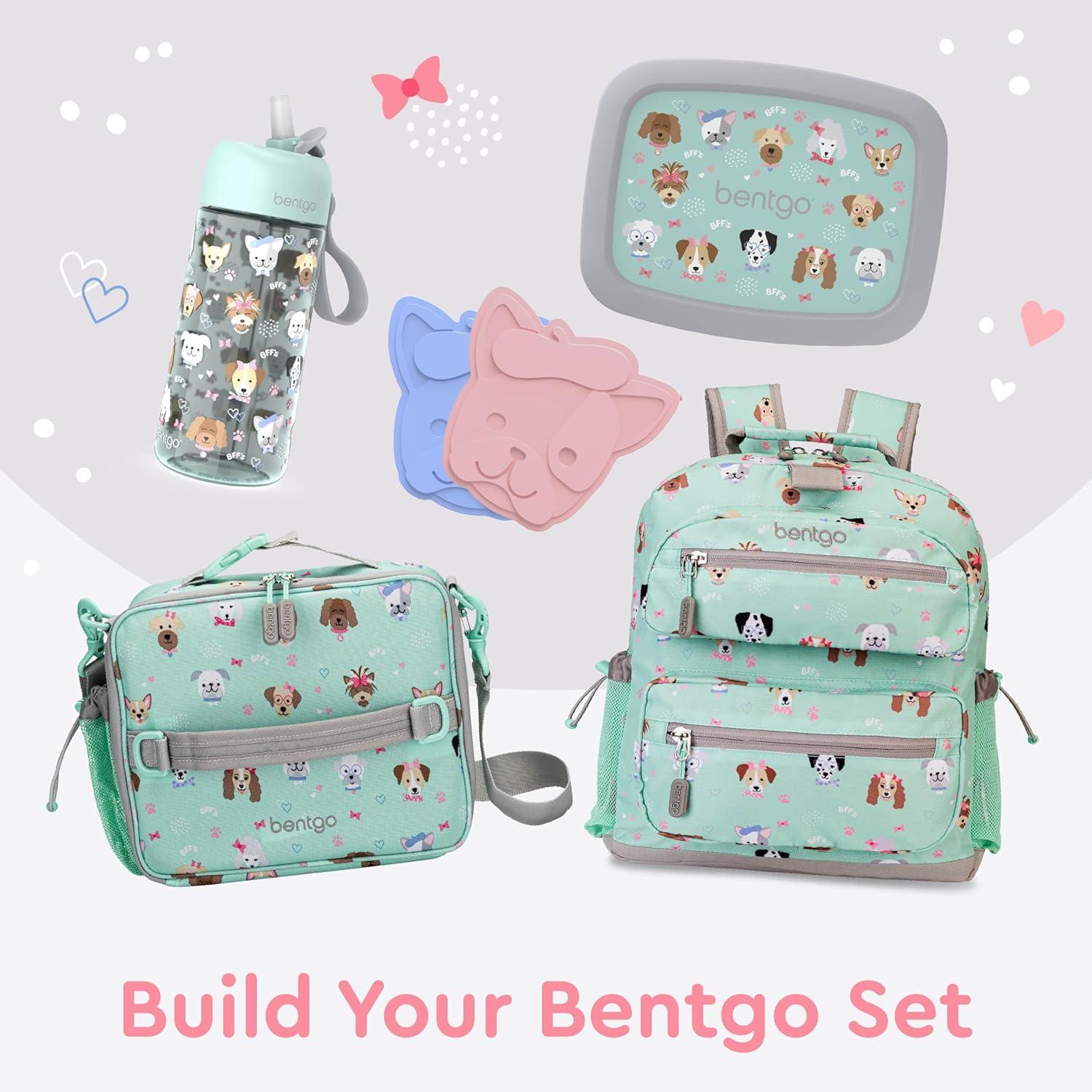 imageBentgo Kids Lunch Bag Whimsy ampamp Wonder Collection  Durable DoubleInsulated Lunch Bag for Kids 3 Holds Lunch BoxWater BottleSnacks WaterResistant Fabric ampamp Zip Pockets Starry SprinklePuppy Love
