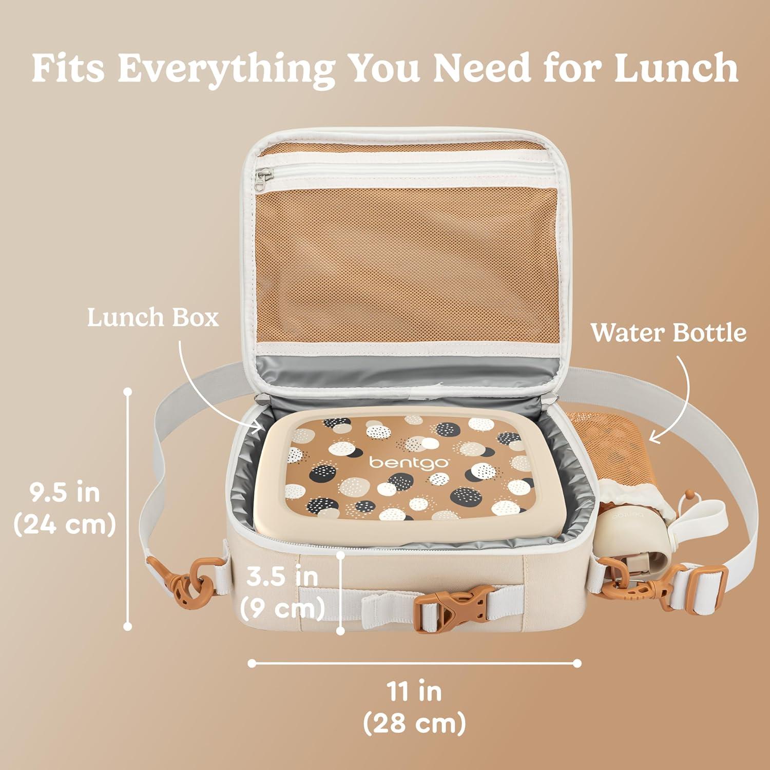 imageBentgo Kids Lunch Bag Whimsy ampamp Wonder Collection  Durable DoubleInsulated Lunch Bag for Kids 3 Holds Lunch BoxWater BottleSnacks WaterResistant Fabric ampamp Zip Pockets Starry SprinkleSpots  Dots