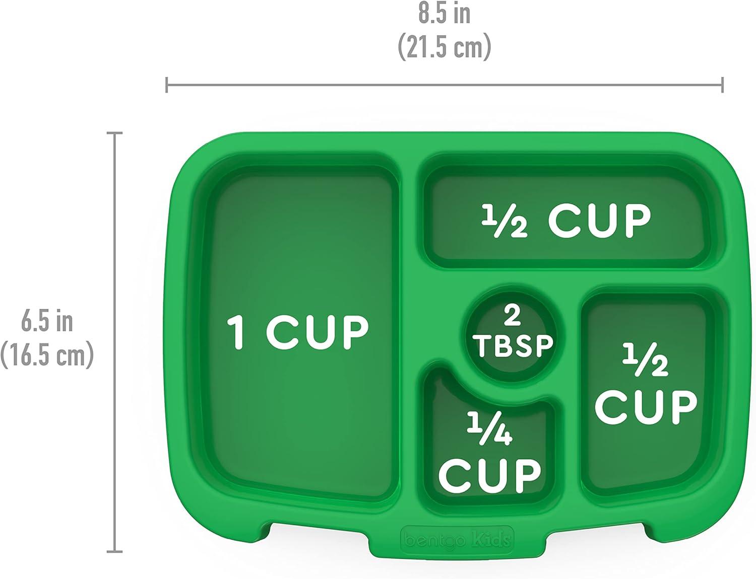 imageBentgo Kids Prints Tray with Transparent Cover  Reusable BPAFree 5Compartment Meal Prep Container with BuiltIn Portion Control for Healthy Meals At Home ampamp On the Go SafariSafari