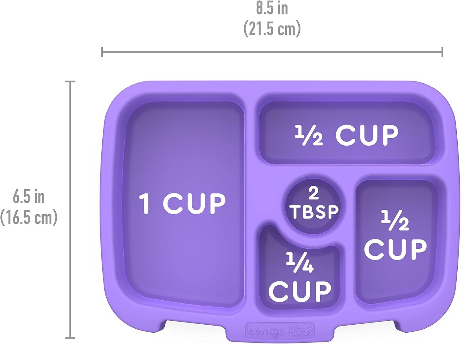 imageBentgo Kids Prints Tray with Transparent Cover  Reusable BPAFree 5Compartment Meal Prep Container with BuiltIn Portion Control for Healthy Meals At Home ampamp On the Go SafariMermaids in the Sea