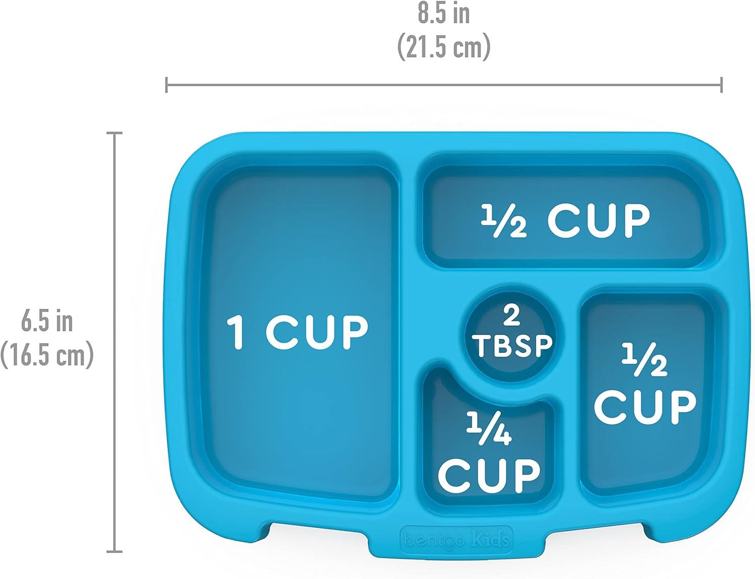 imageBentgo Kids Prints Tray with Transparent Cover  Reusable BPAFree 5Compartment Meal Prep Container with BuiltIn Portion Control for Healthy Meals At Home ampamp On the Go SafariDinosaur