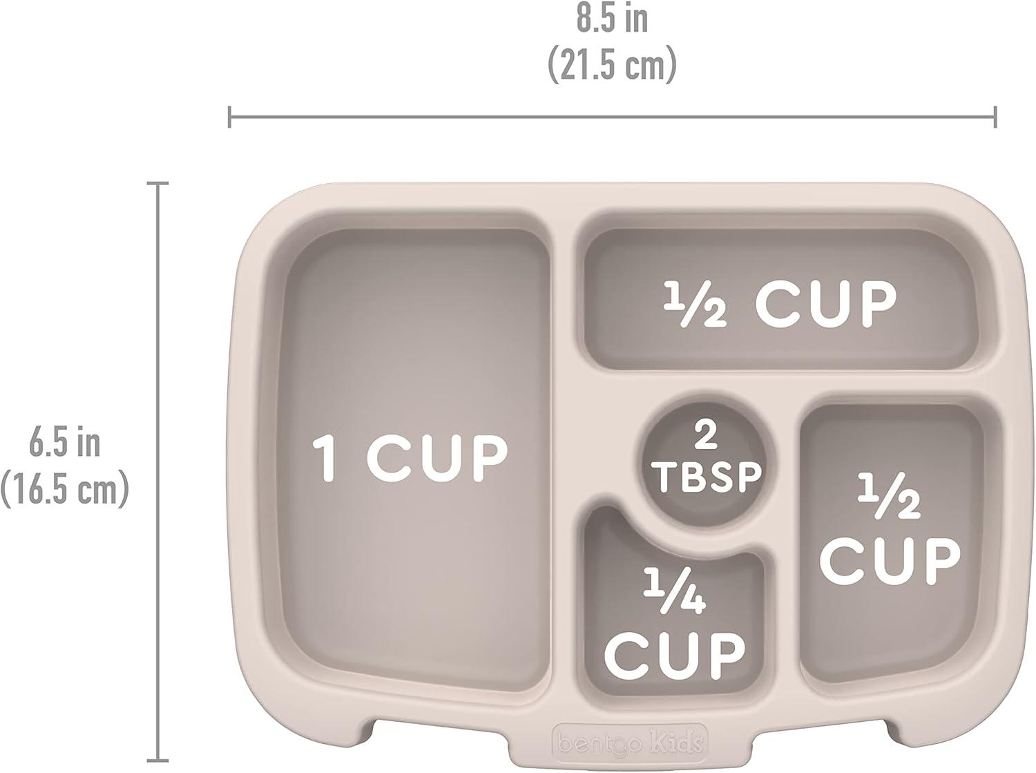 imageBentgo Kids Prints Tray with Transparent Cover  Reusable BPAFree 5Compartment Meal Prep Container with BuiltIn Portion Control for Healthy Meals At Home ampamp On the Go SafariDino Fossils