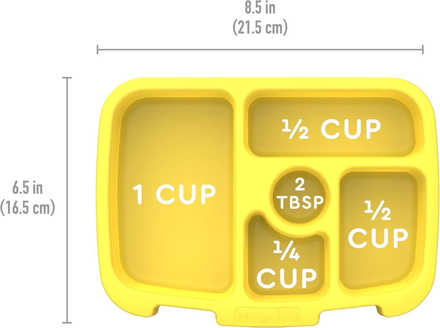 imageBentgo Kids Prints Tray with Transparent Cover  Reusable BPAFree 5Compartment Meal Prep Container with BuiltIn Portion Control for Healthy Meals At Home ampamp On the Go SafariConstruction Trucks