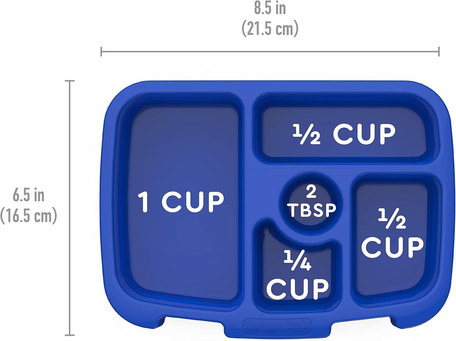 imageBentgo Kids Prints Tray with Transparent Cover  Reusable BPAFree 5Compartment Meal Prep Container with BuiltIn Portion Control for Healthy Meals At Home ampamp On the Go SafariShark