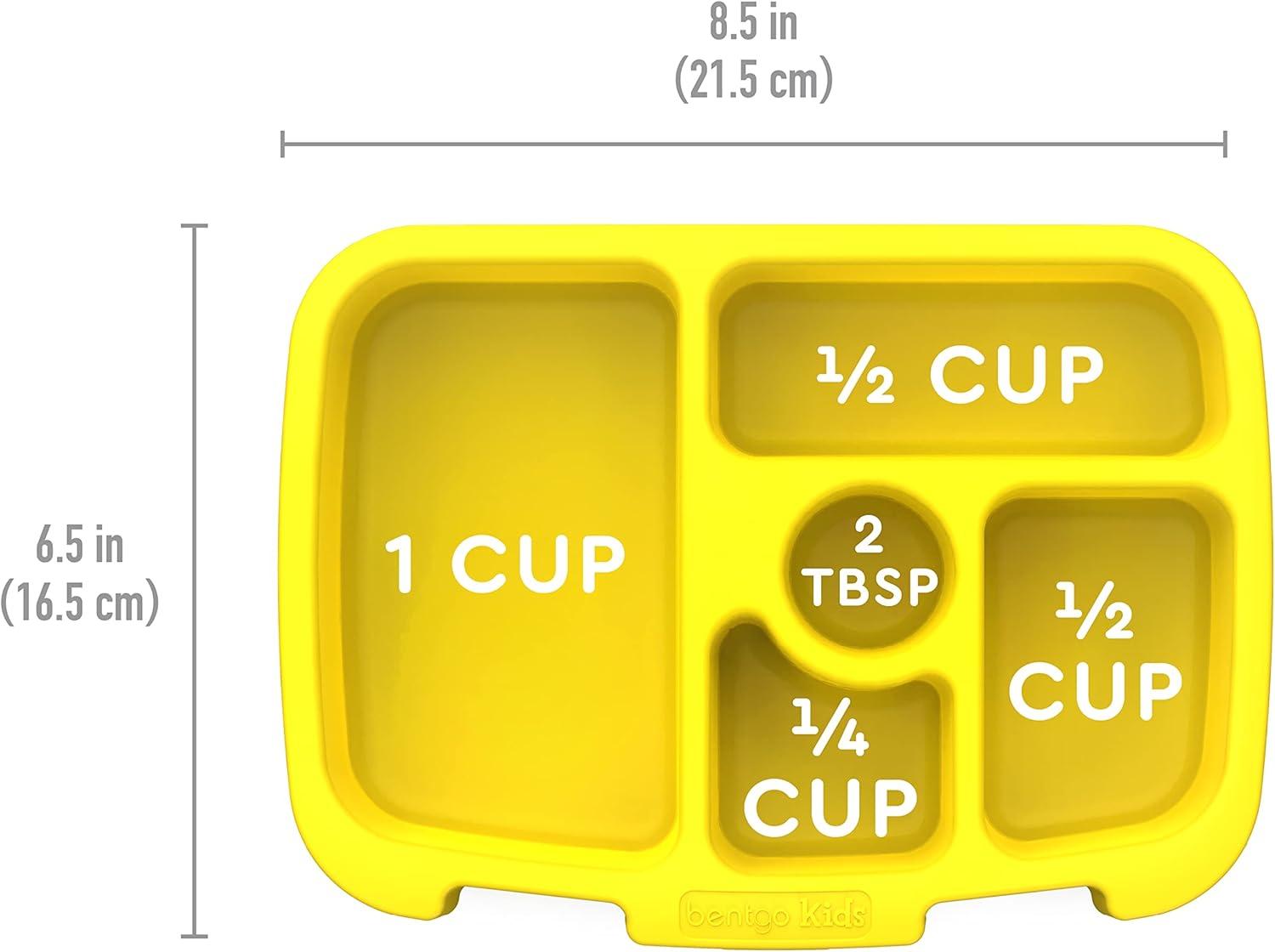 imageBentgo Kids Prints Tray with Transparent Cover  Reusable BPAFree 5Compartment Meal Prep Container with BuiltIn Portion Control for Healthy Meals At Home ampamp On the Go SafariSpace