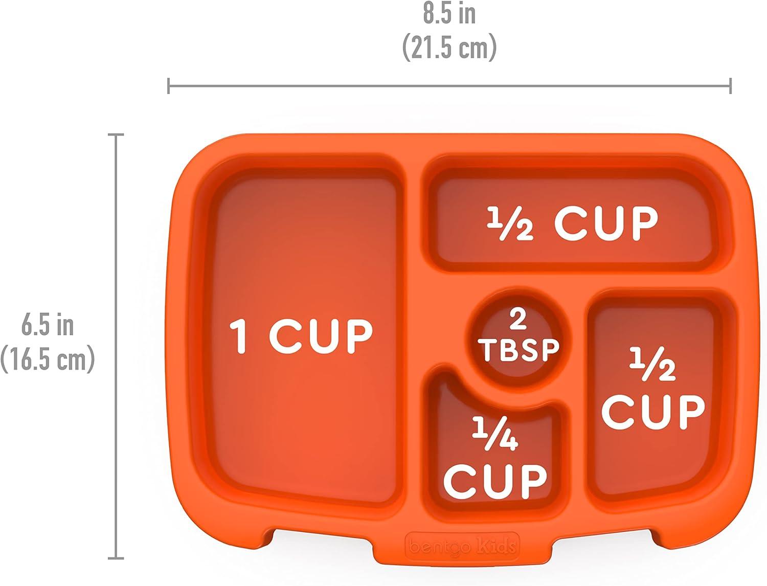 imageBentgo Kids Prints Tray with Transparent Cover  Reusable BPAFree 5Compartment Meal Prep Container with BuiltIn Portion Control for Healthy Meals At Home ampamp On the Go SafariSports
