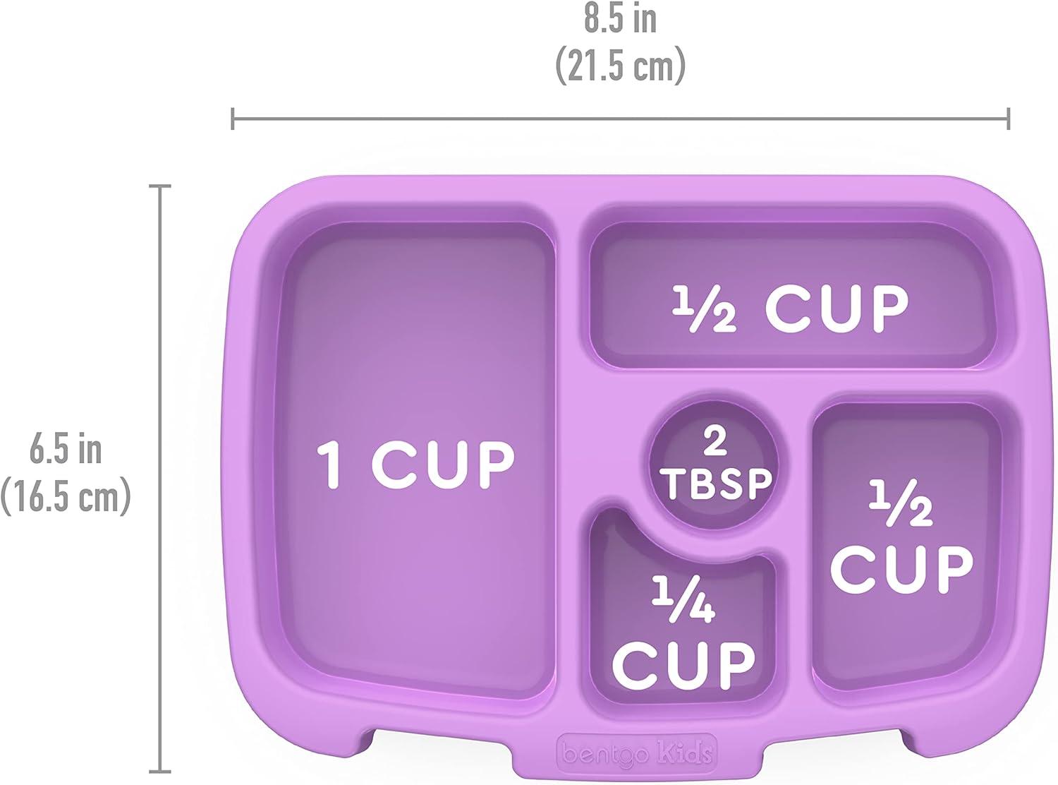 imageBentgo Kids Prints Tray with Transparent Cover  Reusable BPAFree 5Compartment Meal Prep Container with BuiltIn Portion Control for Healthy Meals At Home ampamp On the Go SafariMermaid Scales