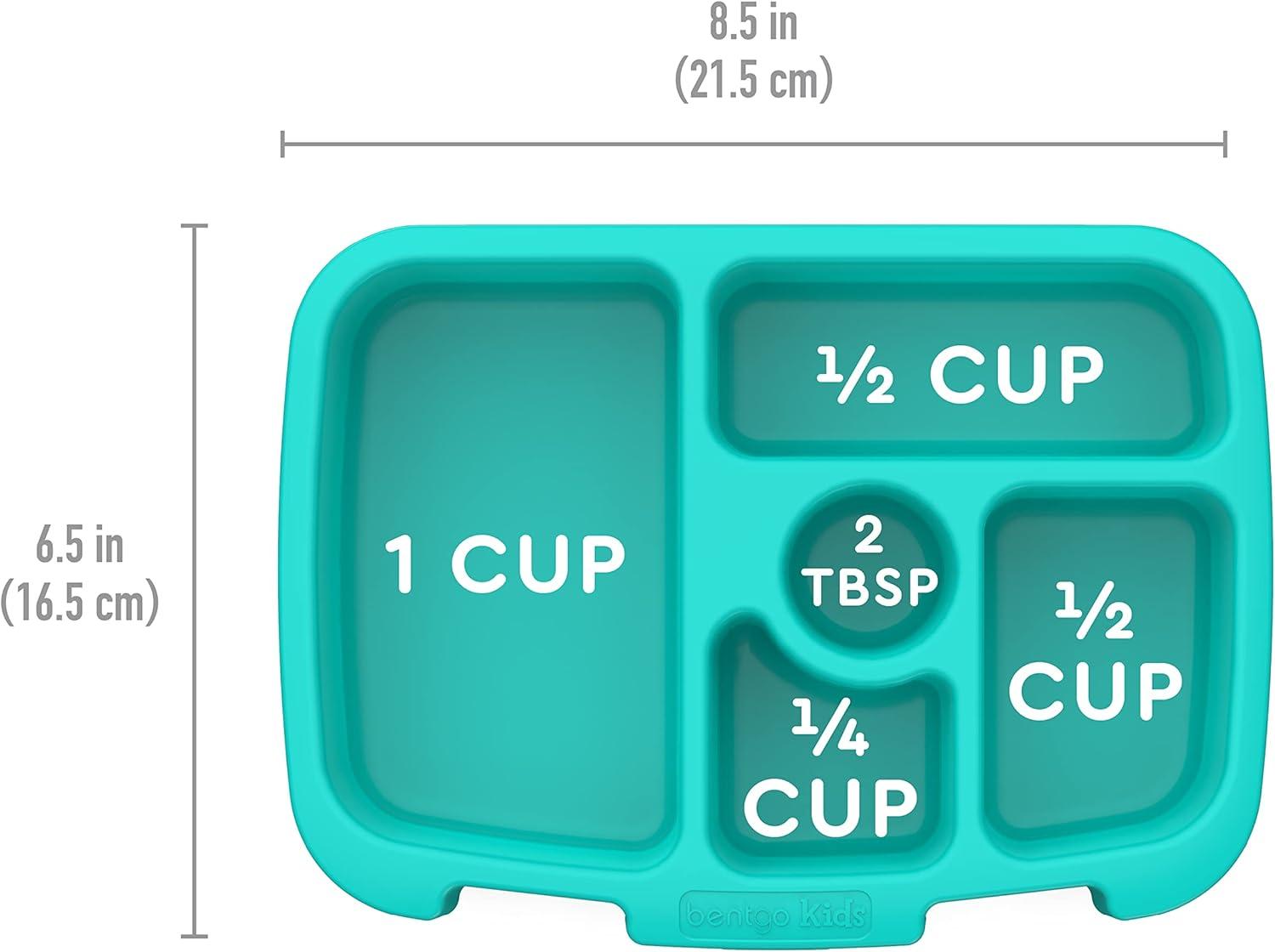 imageBentgo Kids Prints Tray with Transparent Cover  Reusable BPAFree 5Compartment Meal Prep Container with BuiltIn Portion Control for Healthy Meals At Home ampamp On the Go SafariLlamas