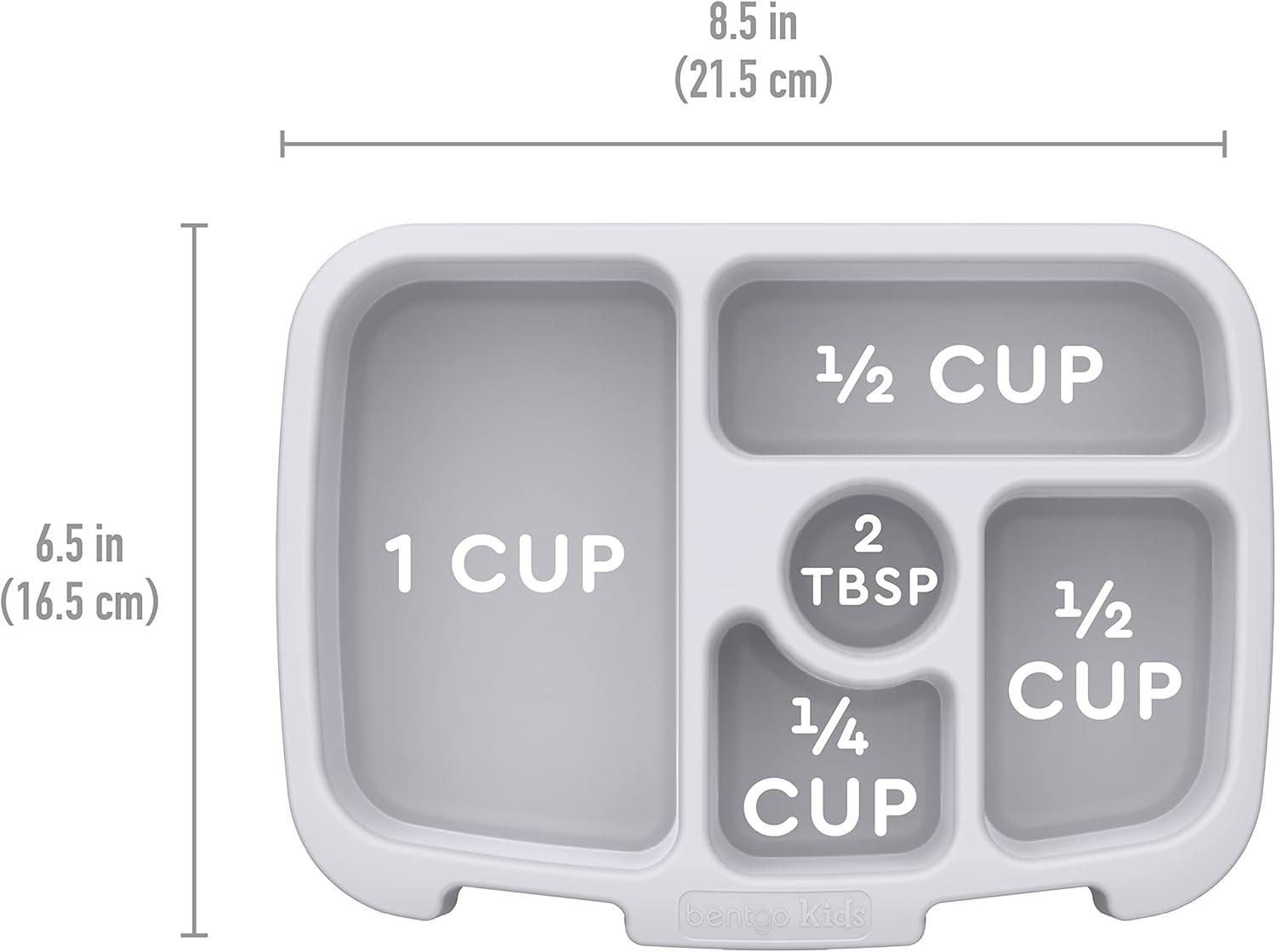 imageBentgo Kids Prints Tray with Transparent Cover  Reusable BPAFree 5Compartment Meal Prep Container with BuiltIn Portion Control for Healthy Meals At Home ampamp On the Go SafariBug Buddies