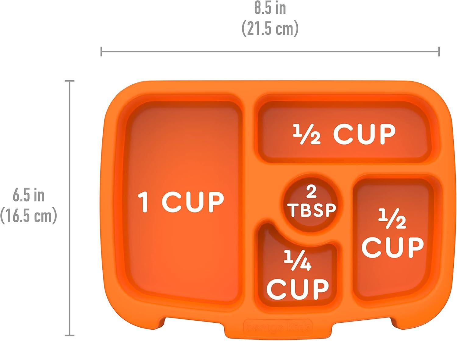 imageBentgo Kids Prints Tray with Transparent Cover  Reusable BPAFree 5Compartment Meal Prep Container with BuiltIn Portion Control for Healthy Meals At Home ampamp On the Go SafariPlanes