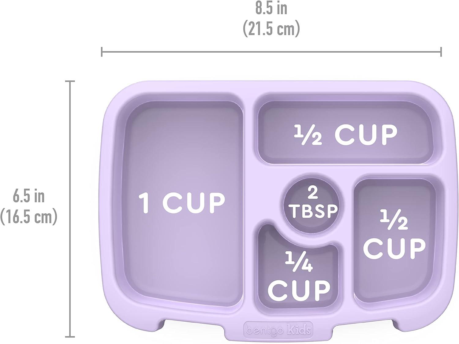 imageBentgo Kids Prints Tray with Transparent Cover  Reusable BPAFree 5Compartment Meal Prep Container with BuiltIn Portion Control for Healthy Meals At Home ampamp On the Go SafariUnicorn