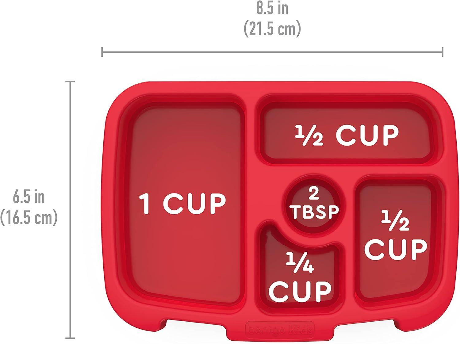 imageBentgo Kids Prints Tray with Transparent Cover  Reusable BPAFree 5Compartment Meal Prep Container with BuiltIn Portion Control for Healthy Meals At Home ampamp On the Go SafariRocket