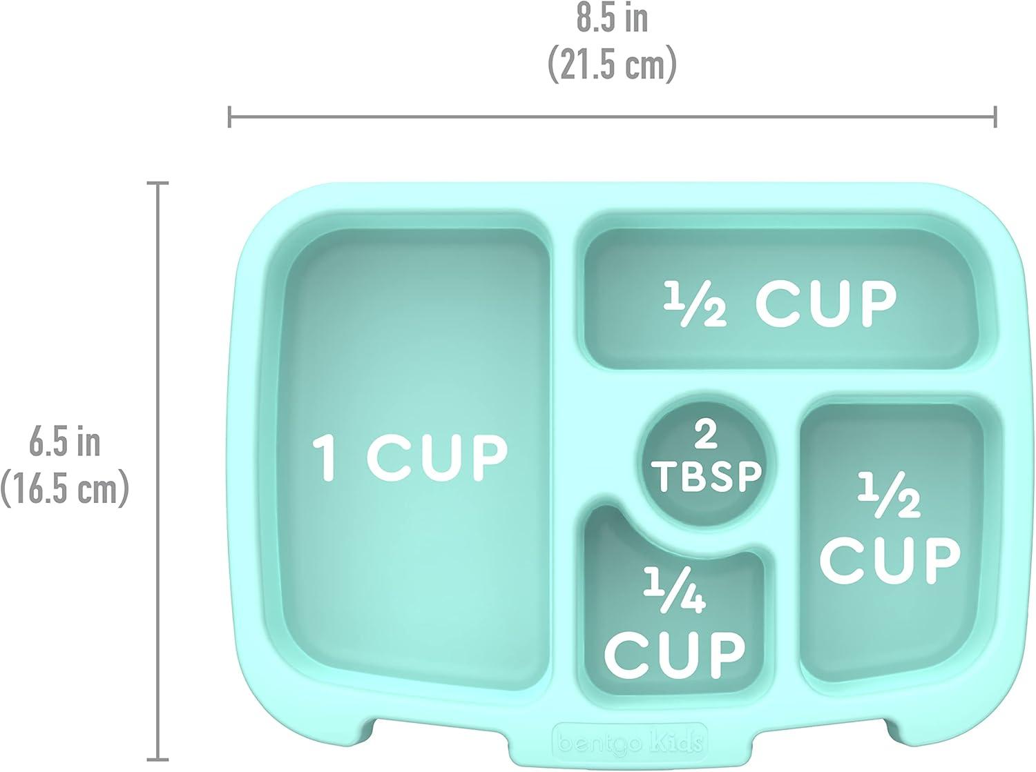 imageBentgo Kids Prints Tray with Transparent Cover  Reusable BPAFree 5Compartment Meal Prep Container with BuiltIn Portion Control for Healthy Meals At Home ampamp On the Go SafariLeopard